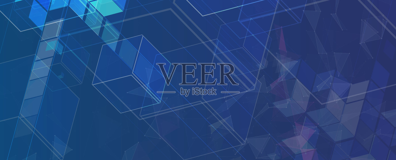 抽象多边形背景 科技概念 未来感背景插画图片素材