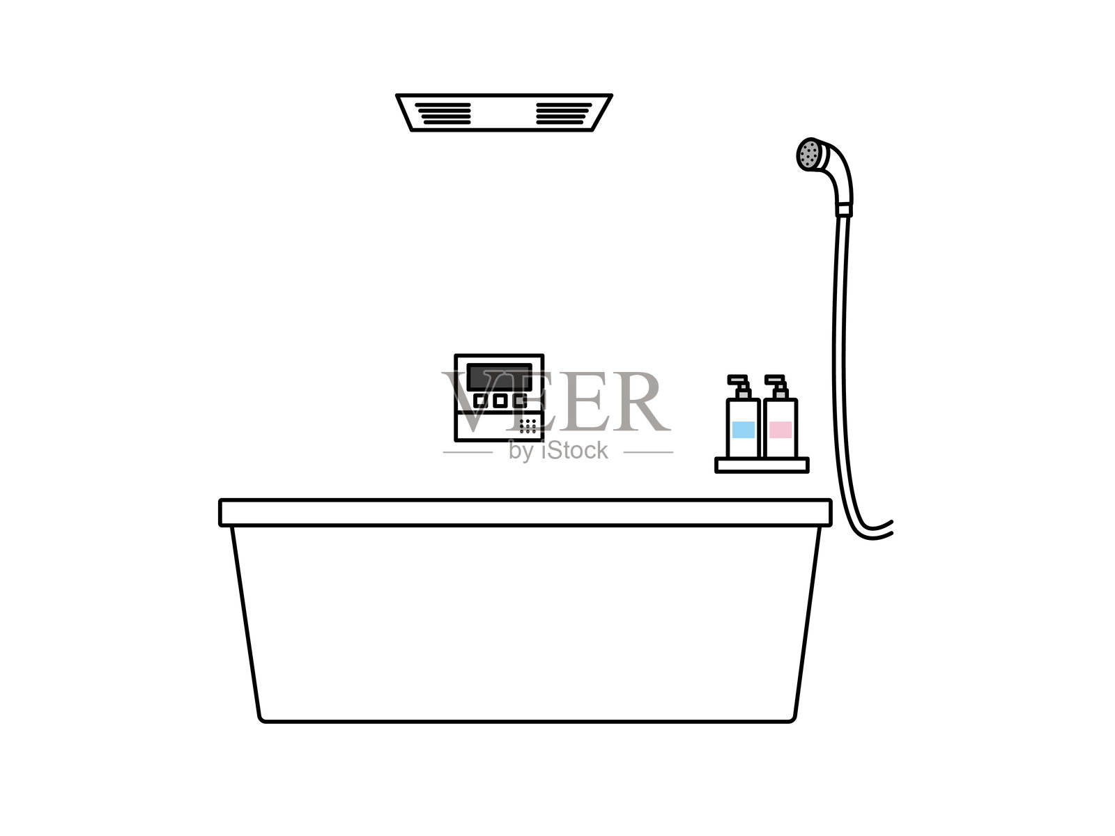 浴室插画图片素材