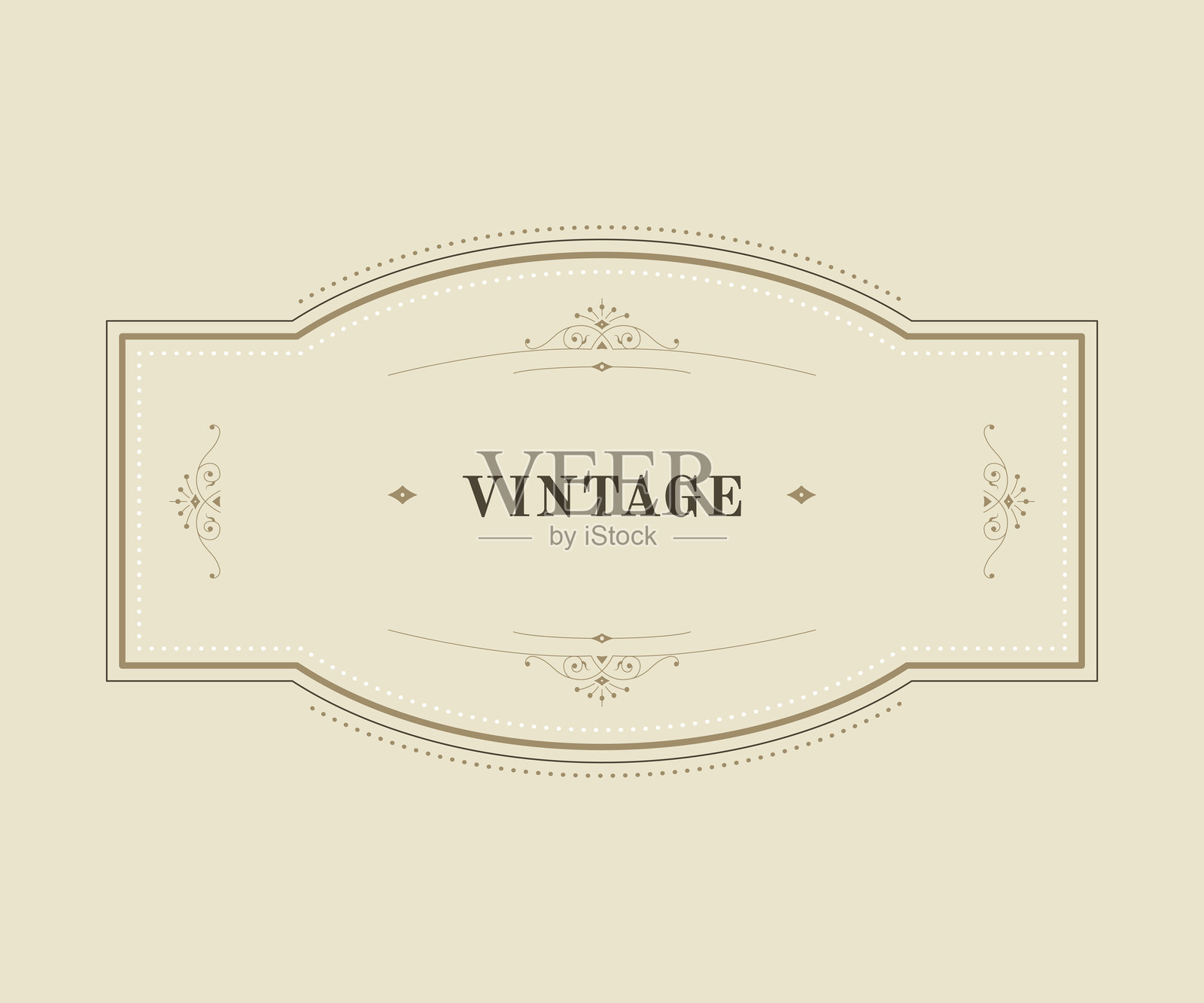 复古相框插画图片素材