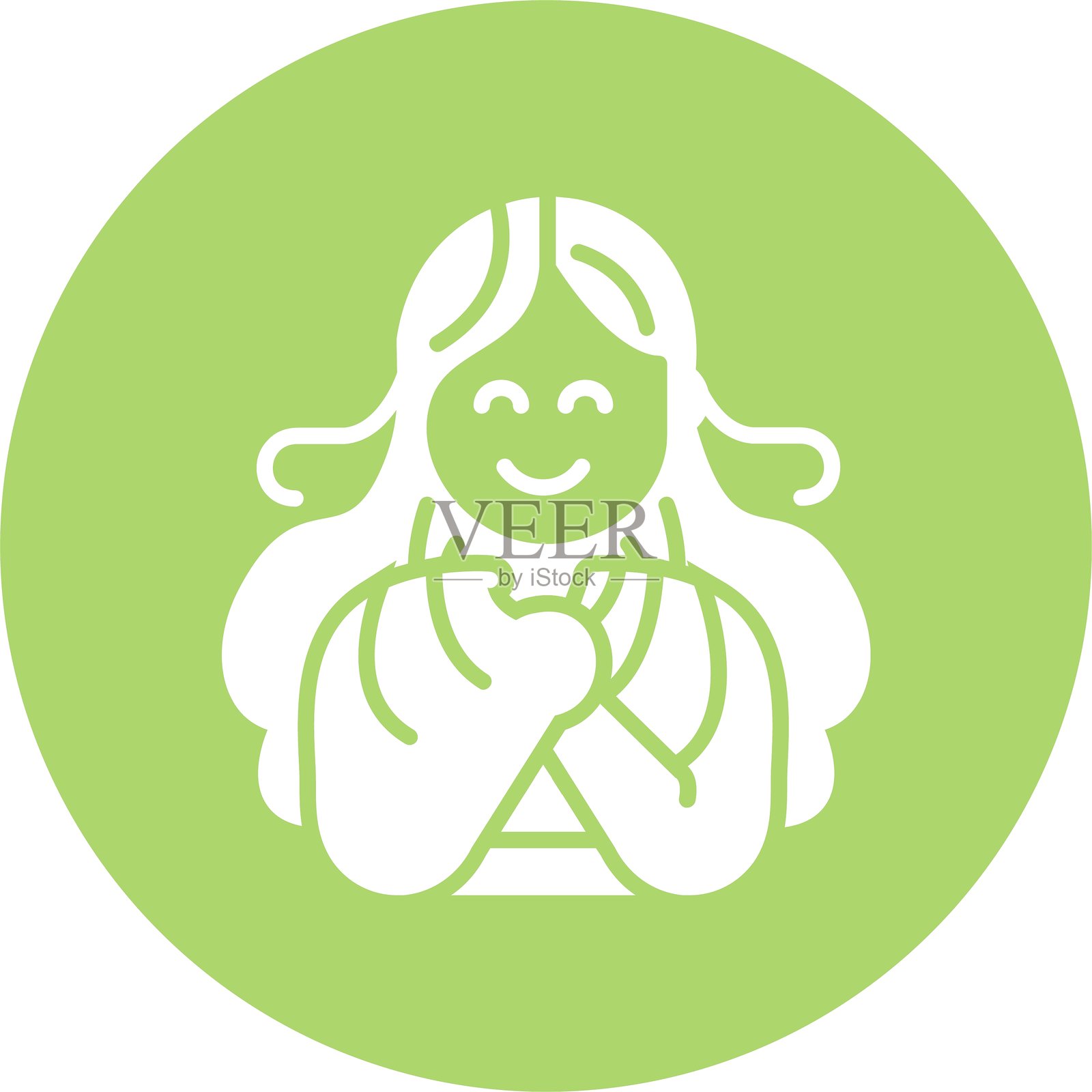 双色字形插画图片素材