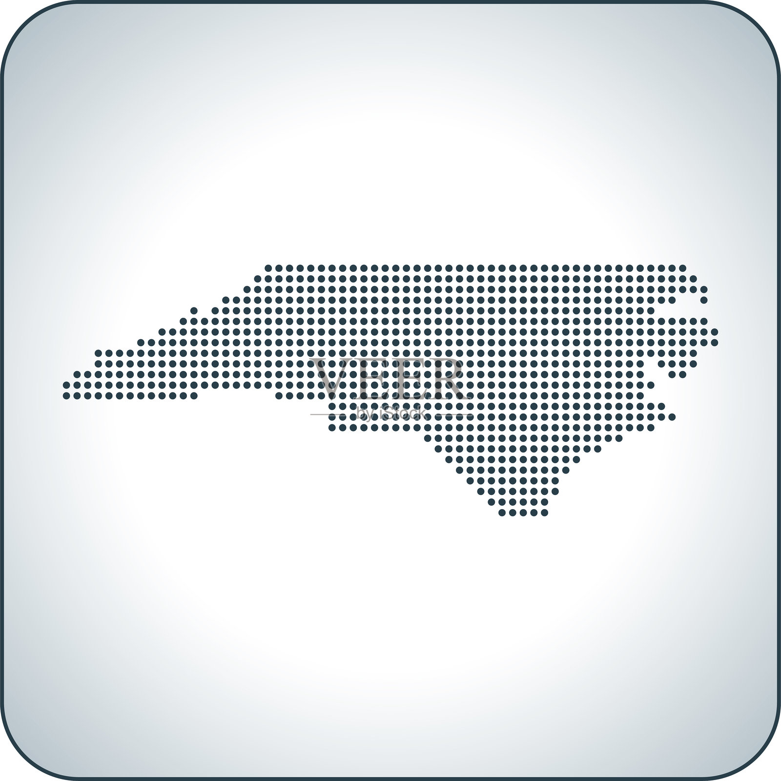 北卡罗来纳州地图插画图片素材