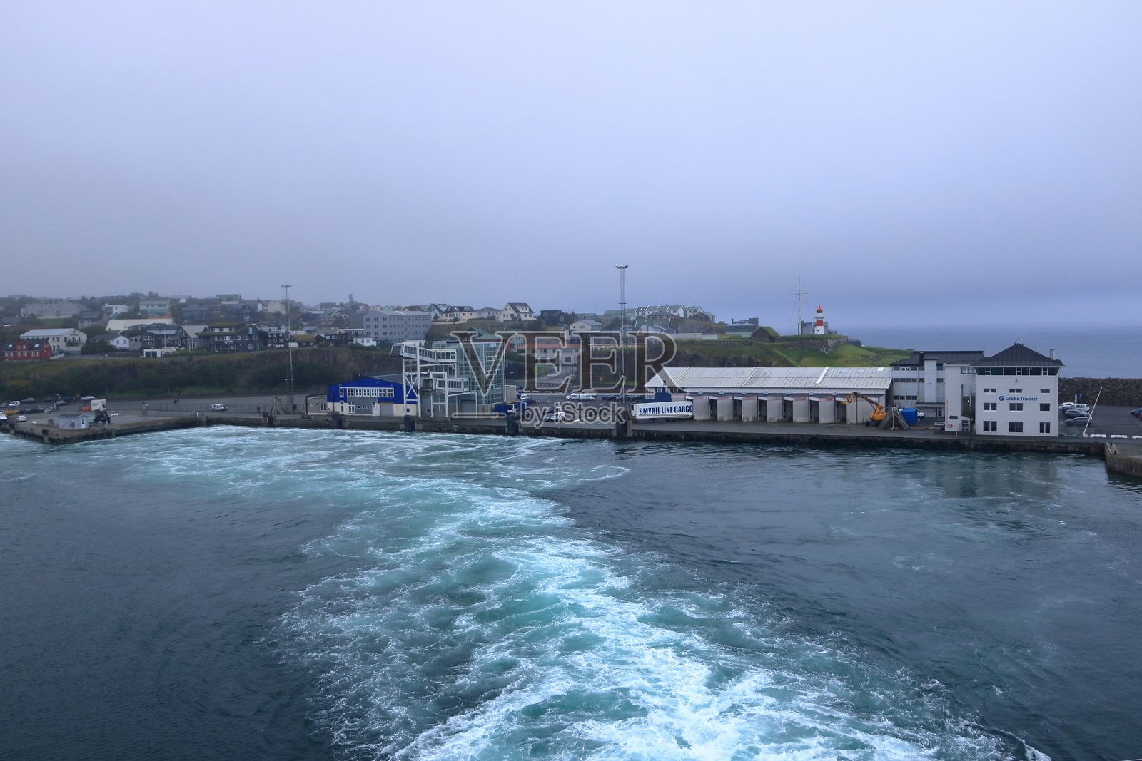 法罗群岛的首府，丹麦的托尔斯港照片摄影图片