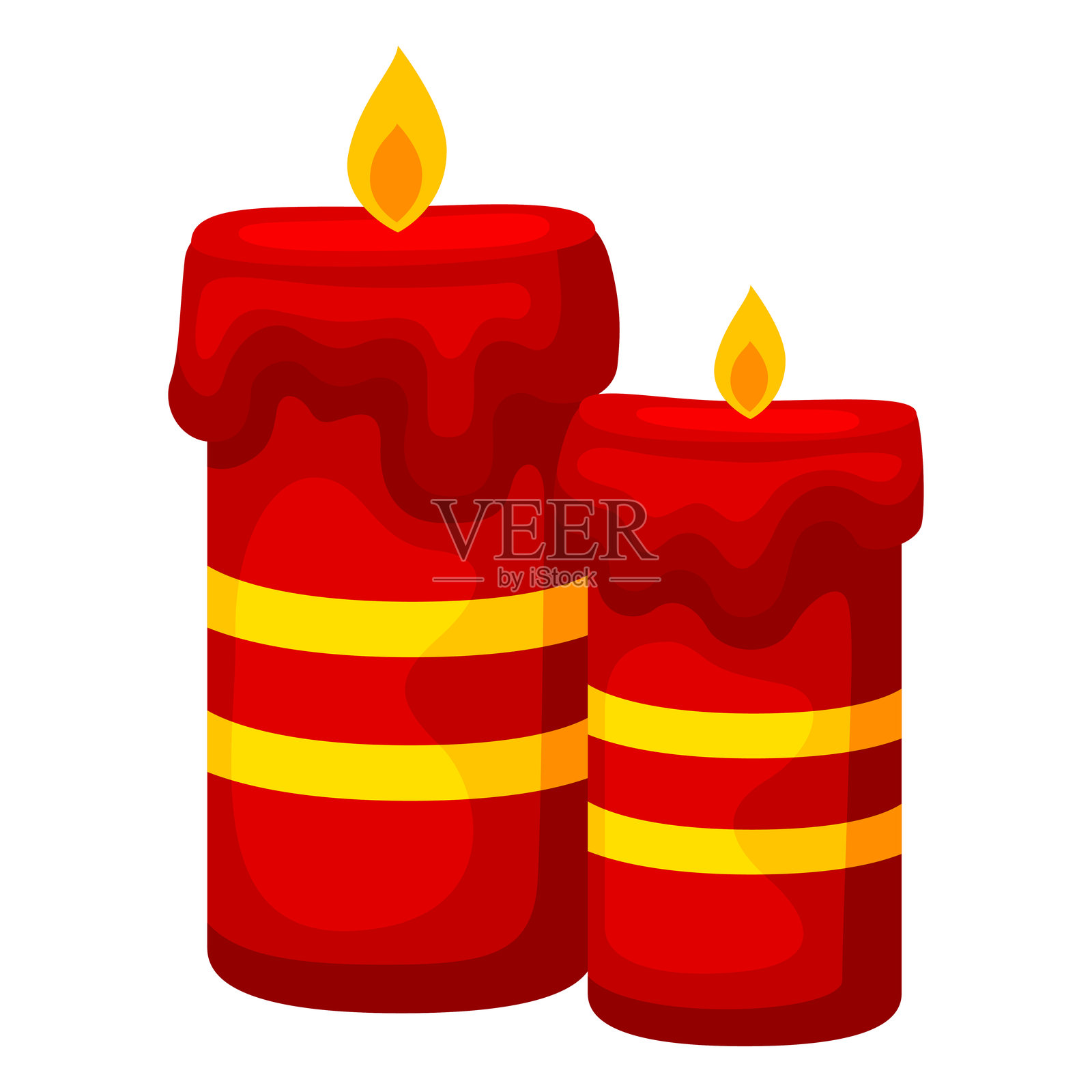 中国蜡烛图标设计插画图片素材