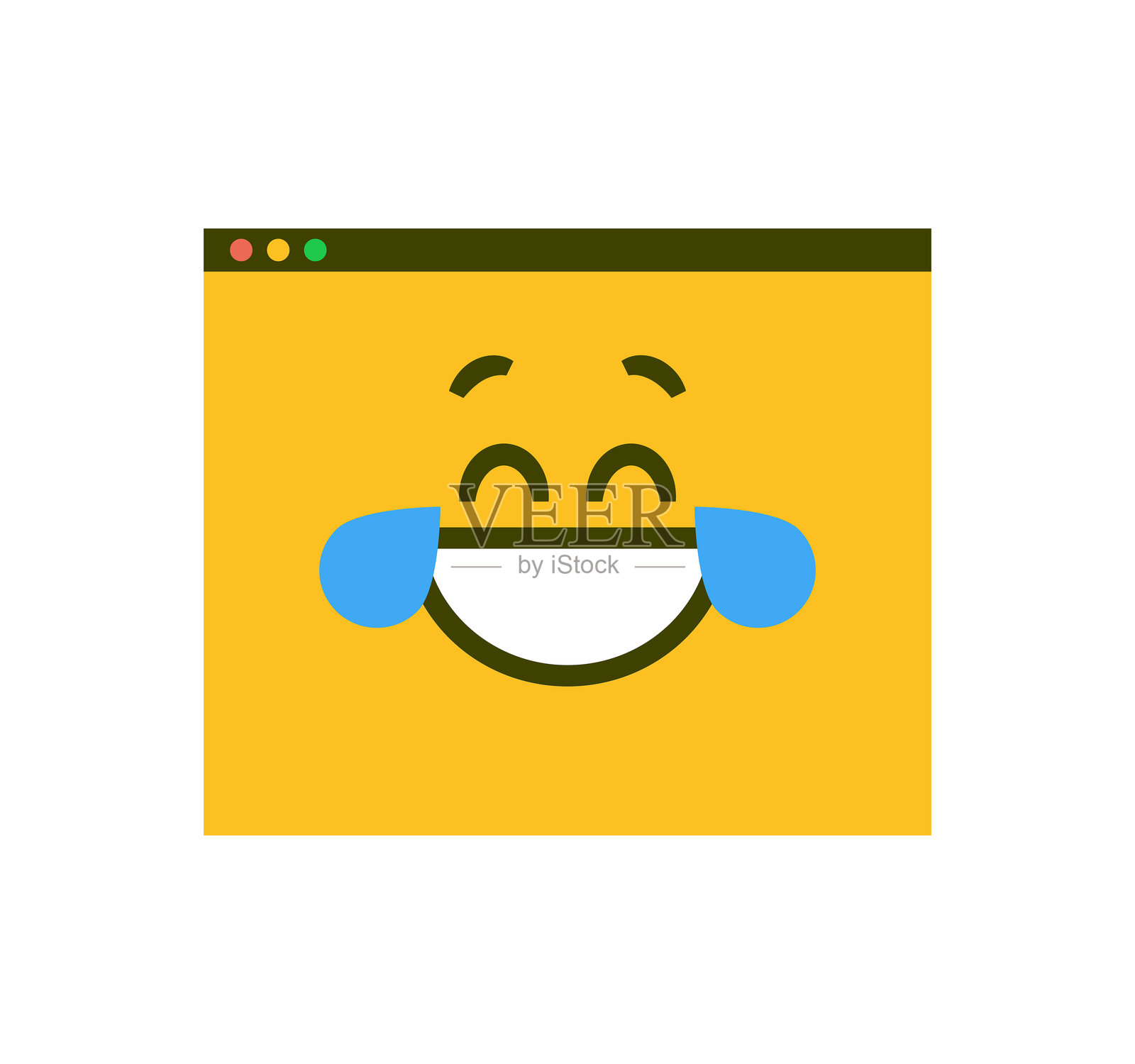 网络浏览器上的快乐表情符号插画图片素材