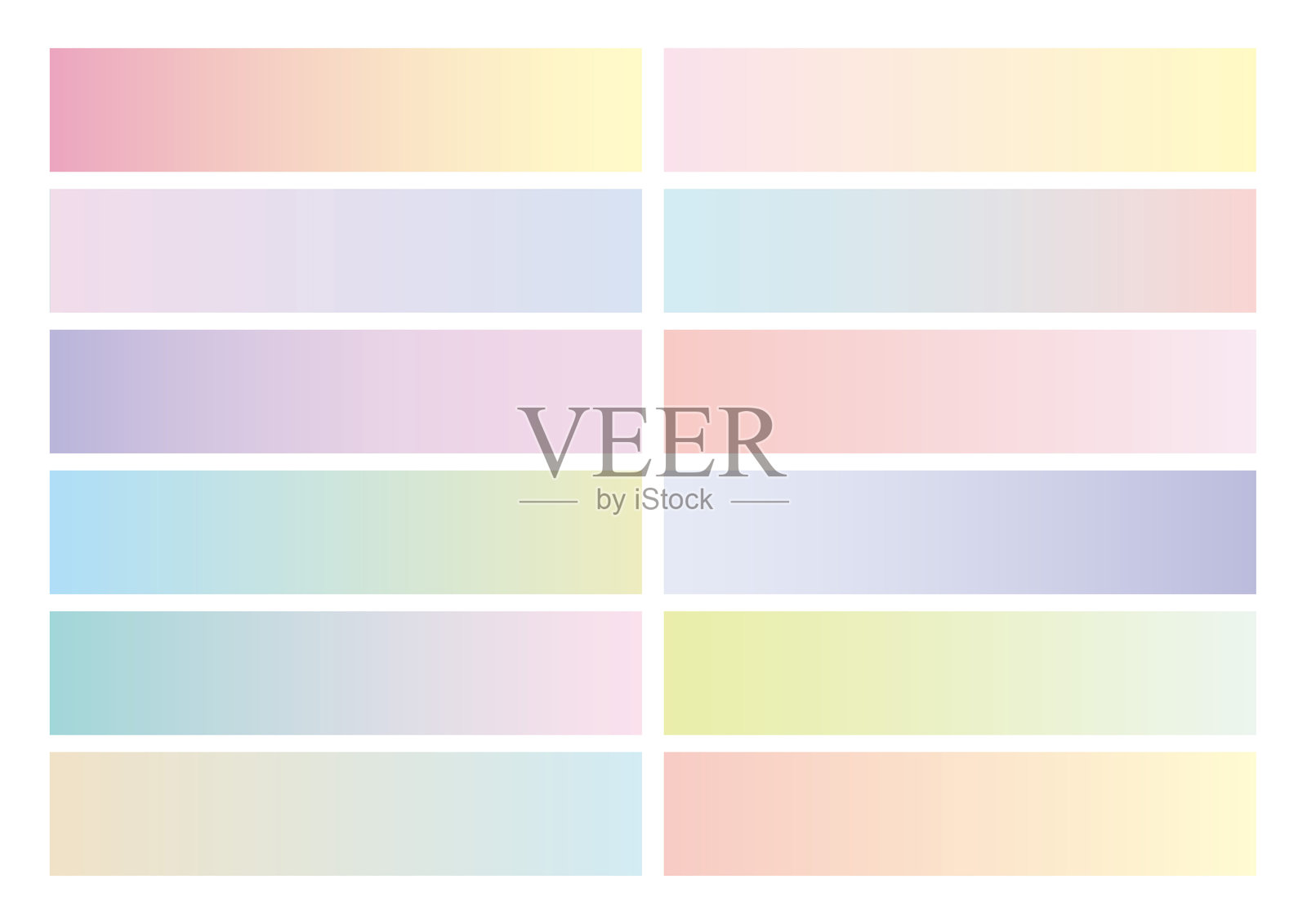 柔和色调渐变融合的抽象背景集插画图片素材