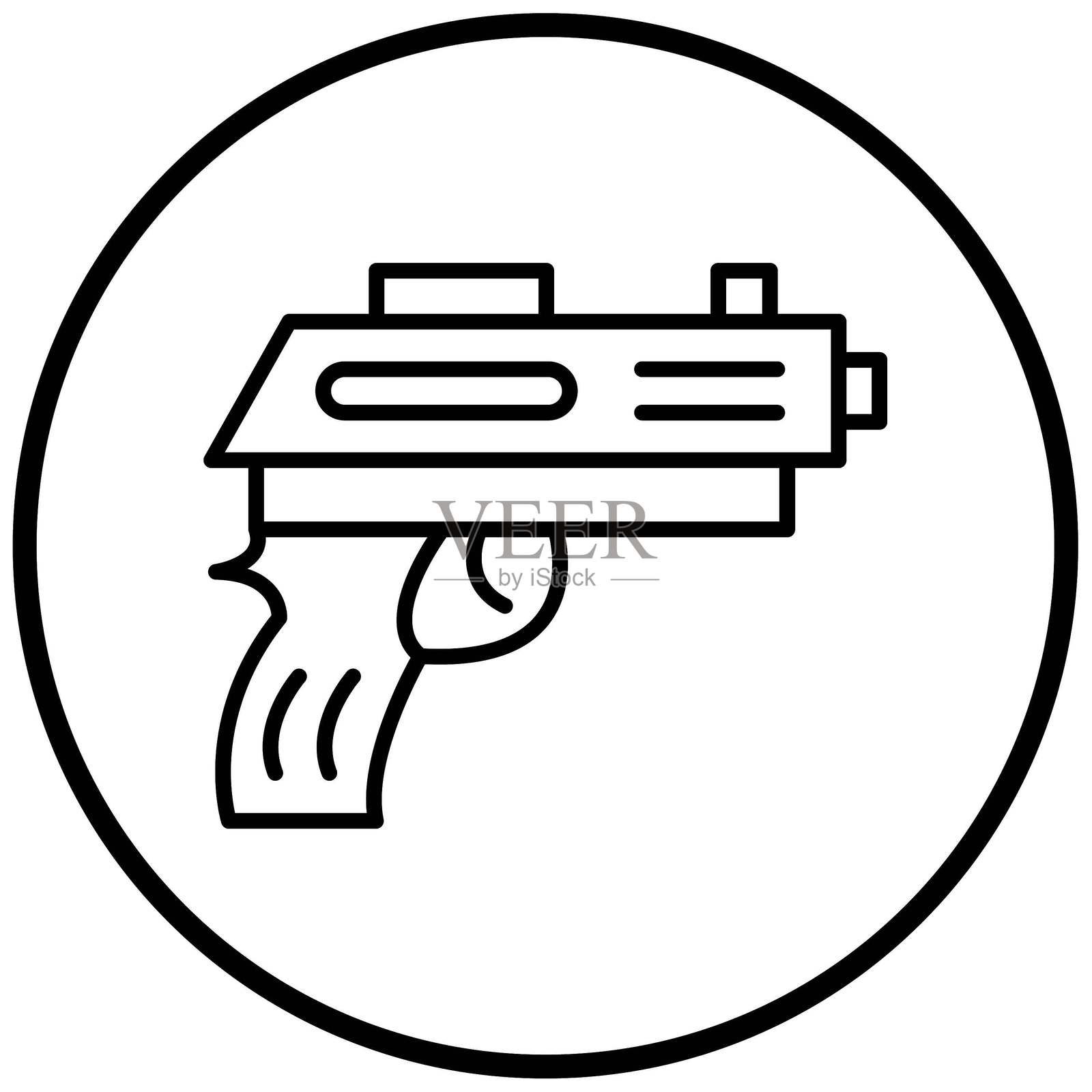 矢量设计枪图标风格插画图片素材