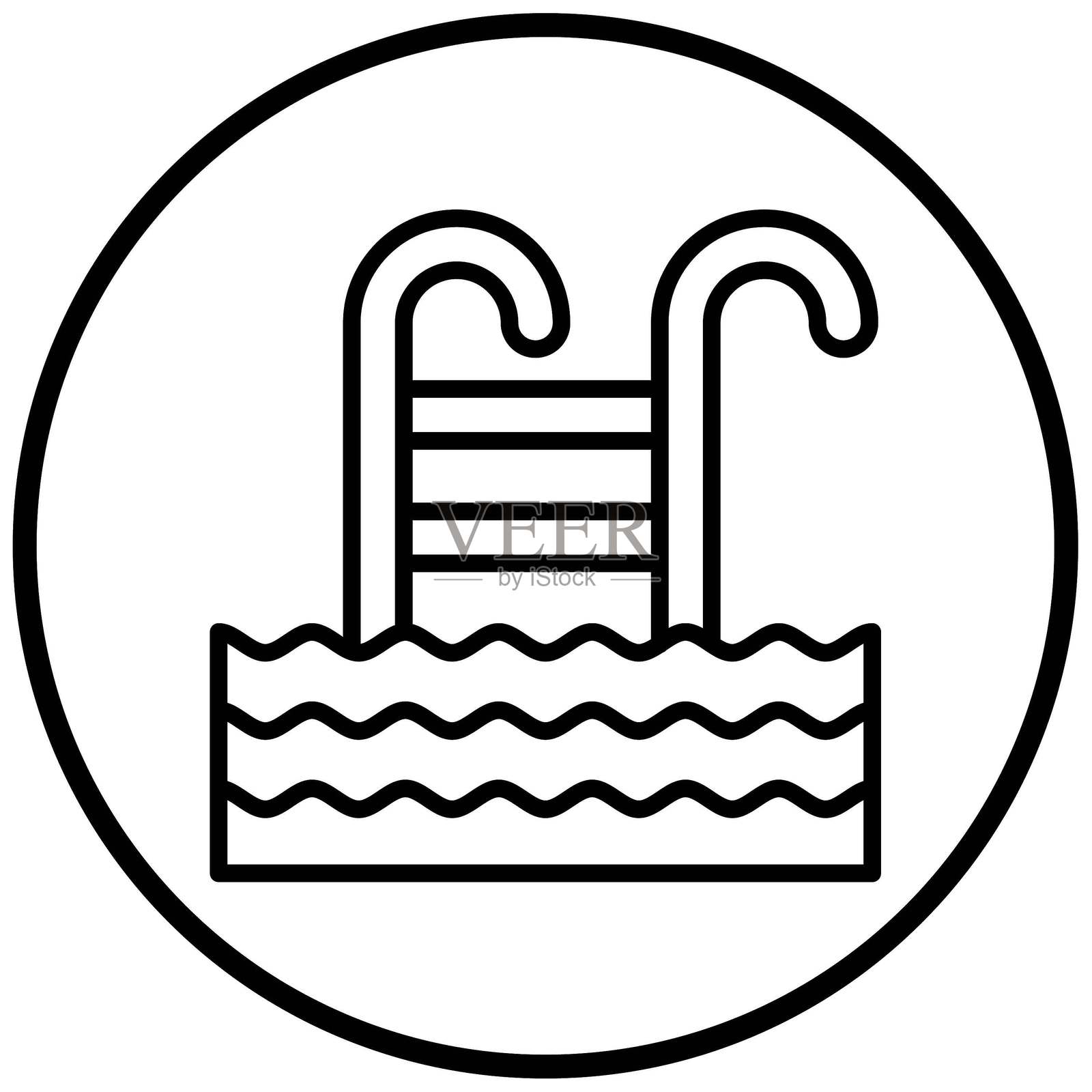 矢量设计水池图标风格插画图片素材