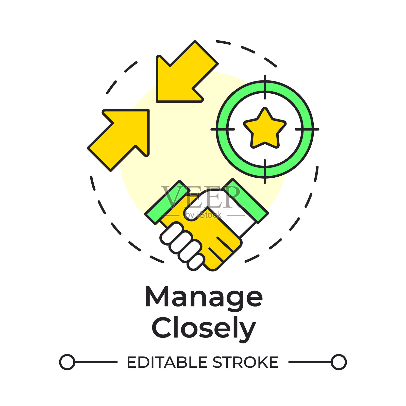 精细化管理多色概念图标插画图片素材