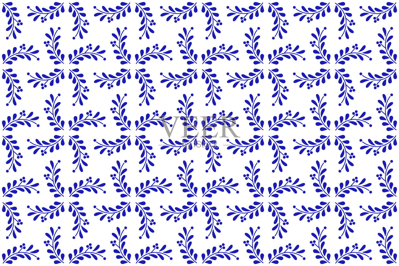 墨西哥传统塔拉维拉无缝花卉图案。来自普埃布拉的陶瓷瓷砖。矢量图。插画图片素材