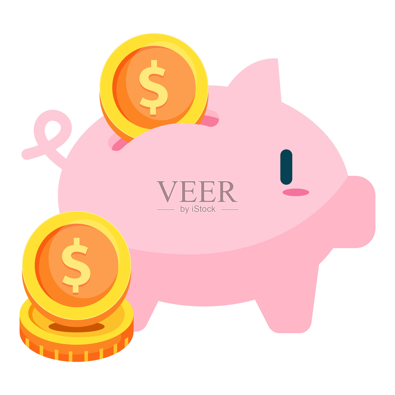 存钱罐图标设计插画图片素材