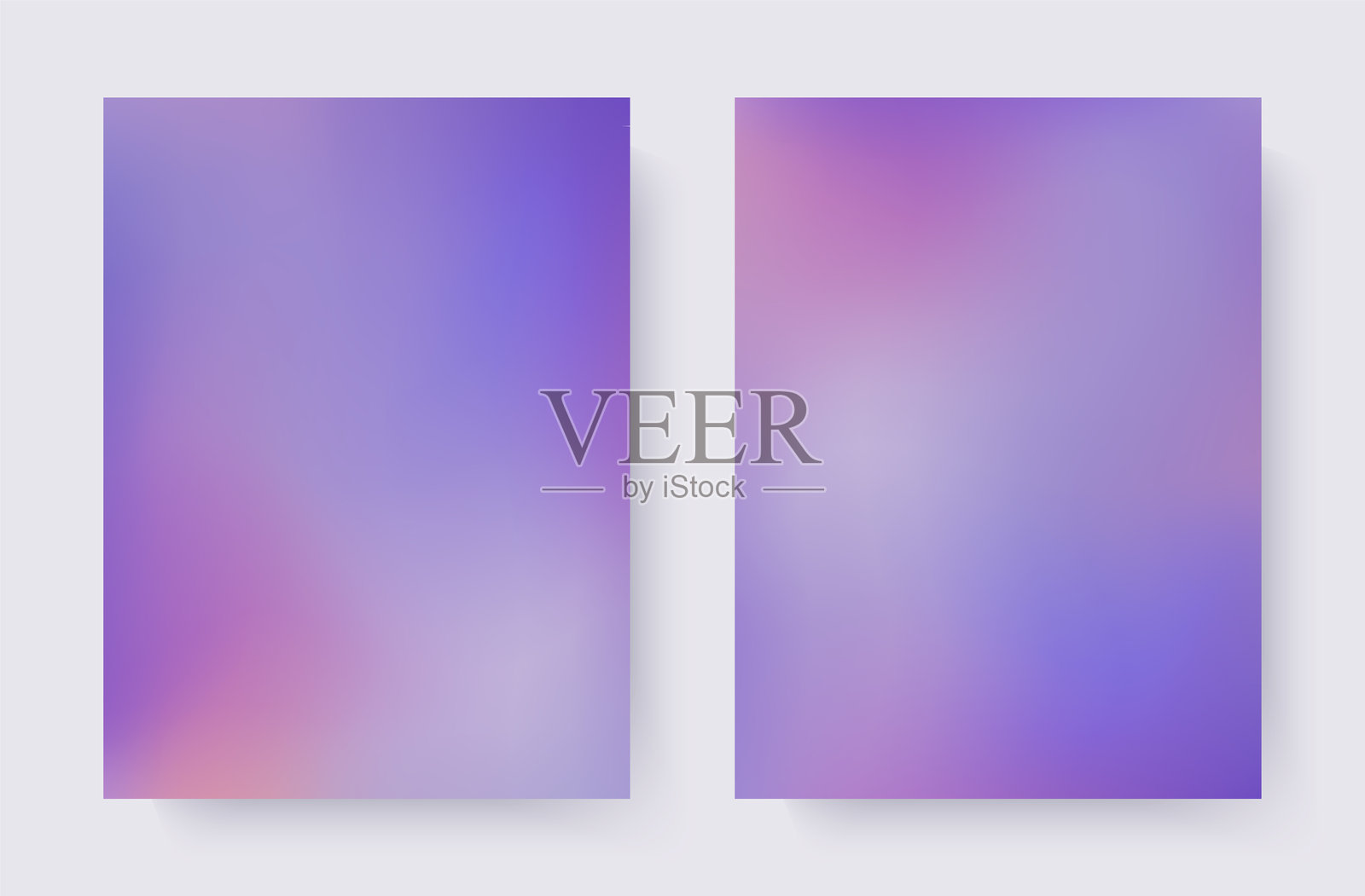 渐变背景，颜色为尘粉紫、淡紫、蓝色、粉色插画图片素材