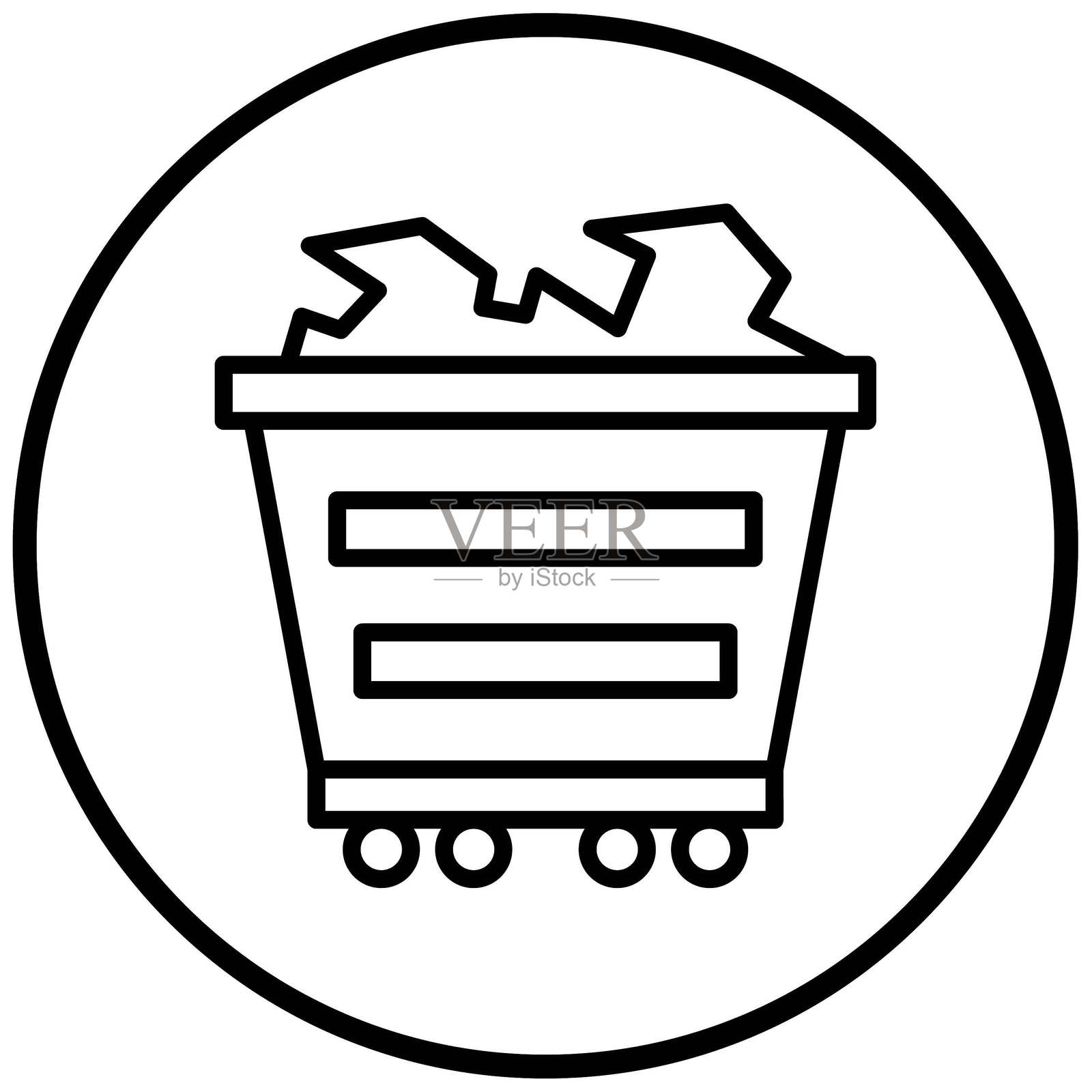 矢量煤炭图标风格插画图片素材