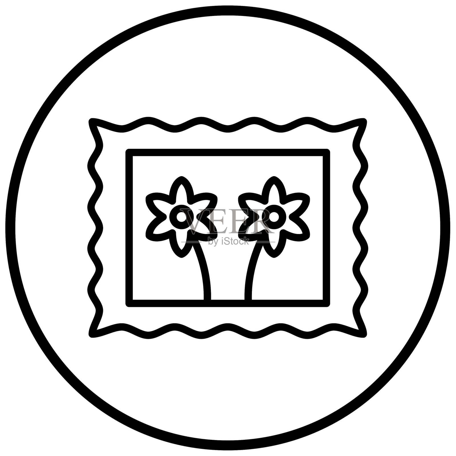 矢量相框图标风格插画图片素材