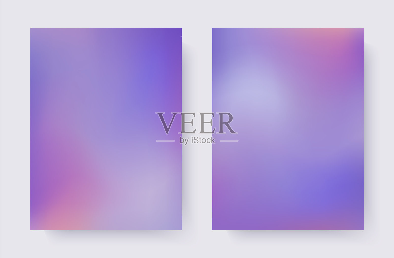 渐变背景，颜色包括尘粉紫、锦葵紫、蓝色、粉色插画图片素材