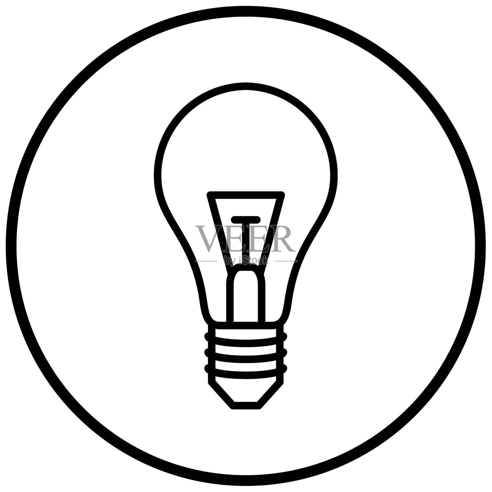 矢量灯泡图标风格设计插画图片素材