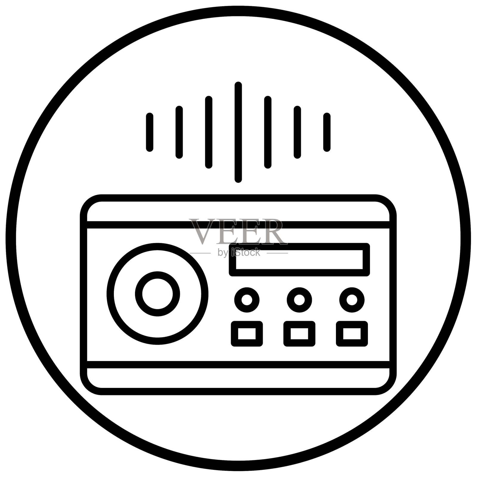 矢量设计音频系统图标风格插画图片素材