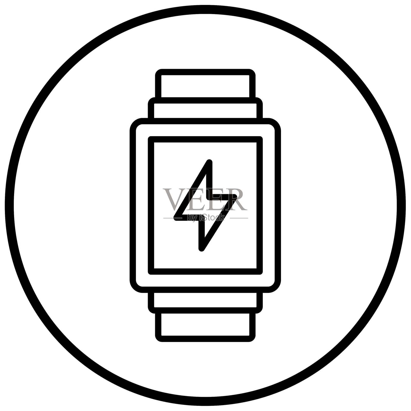 矢量全息智能手表图标风格插画图片素材