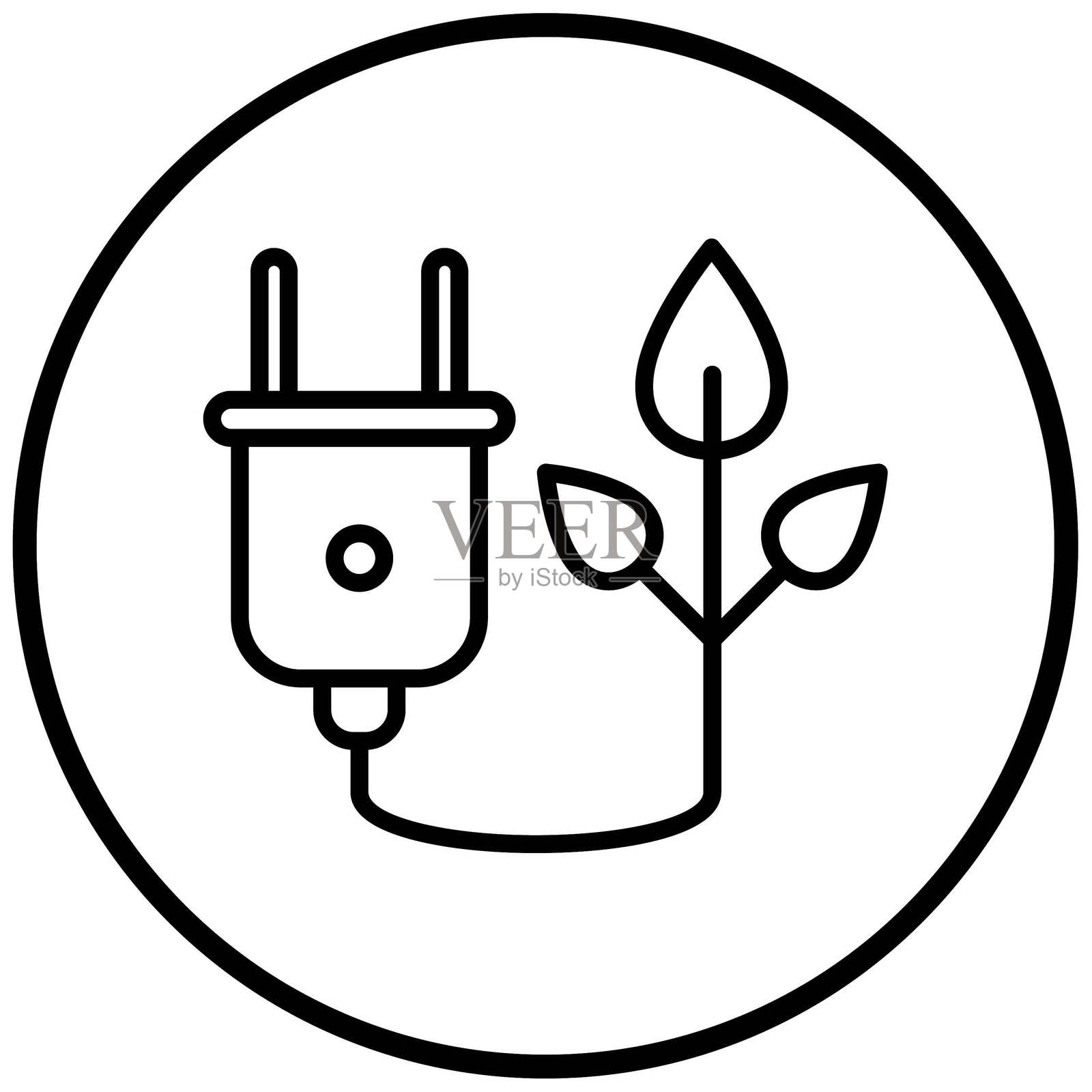 矢量设计可持续能源图标风格插画图片素材