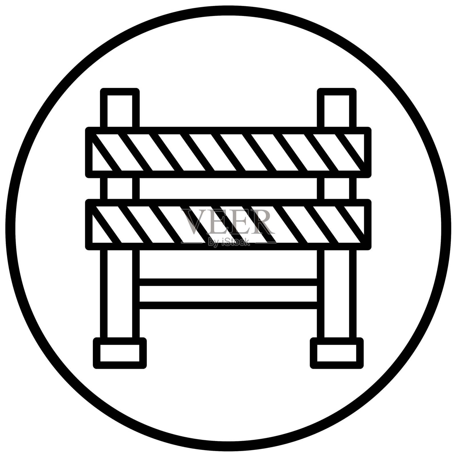 矢量设计障碍图标风格插画图片素材