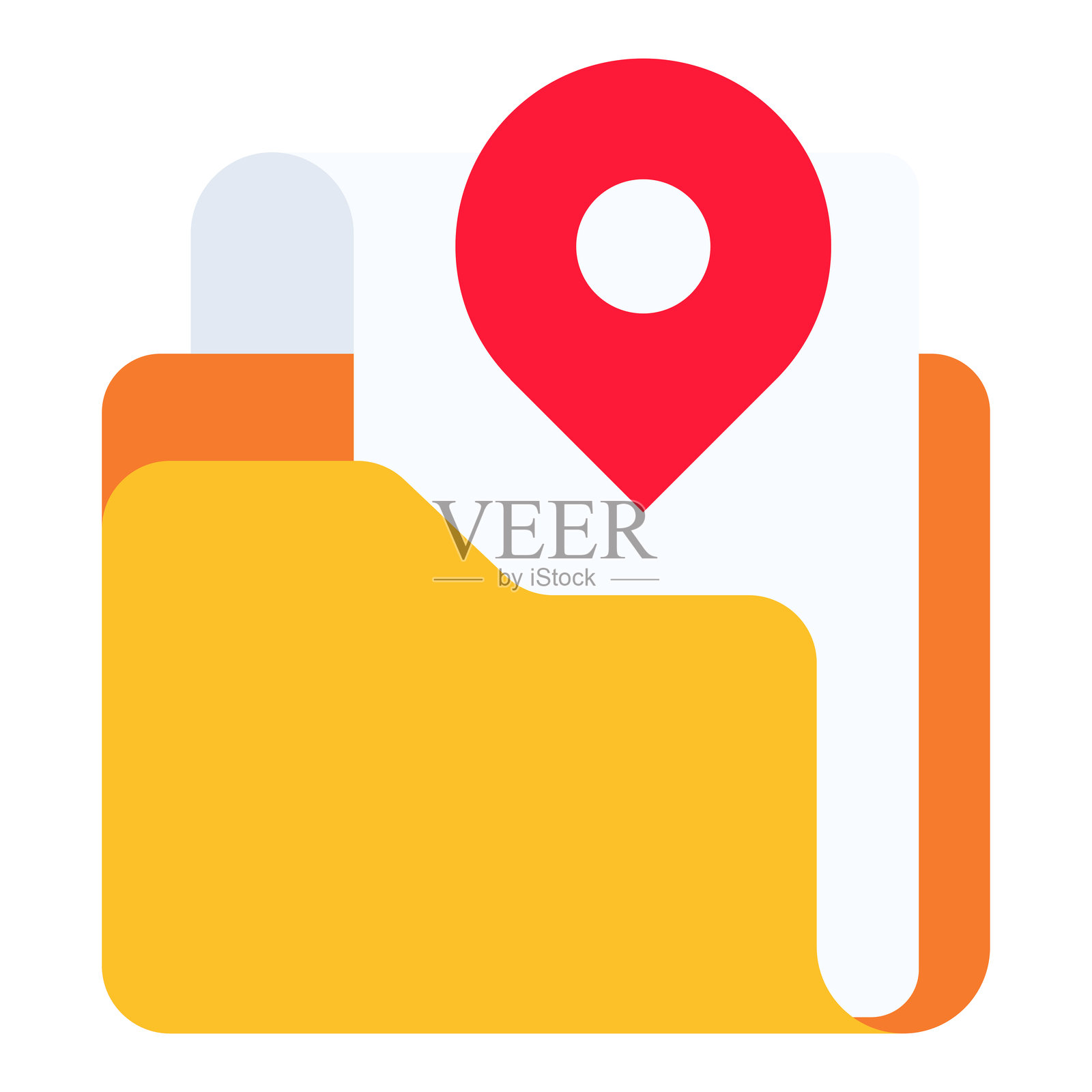 位置文件夹图标设计插画图片素材