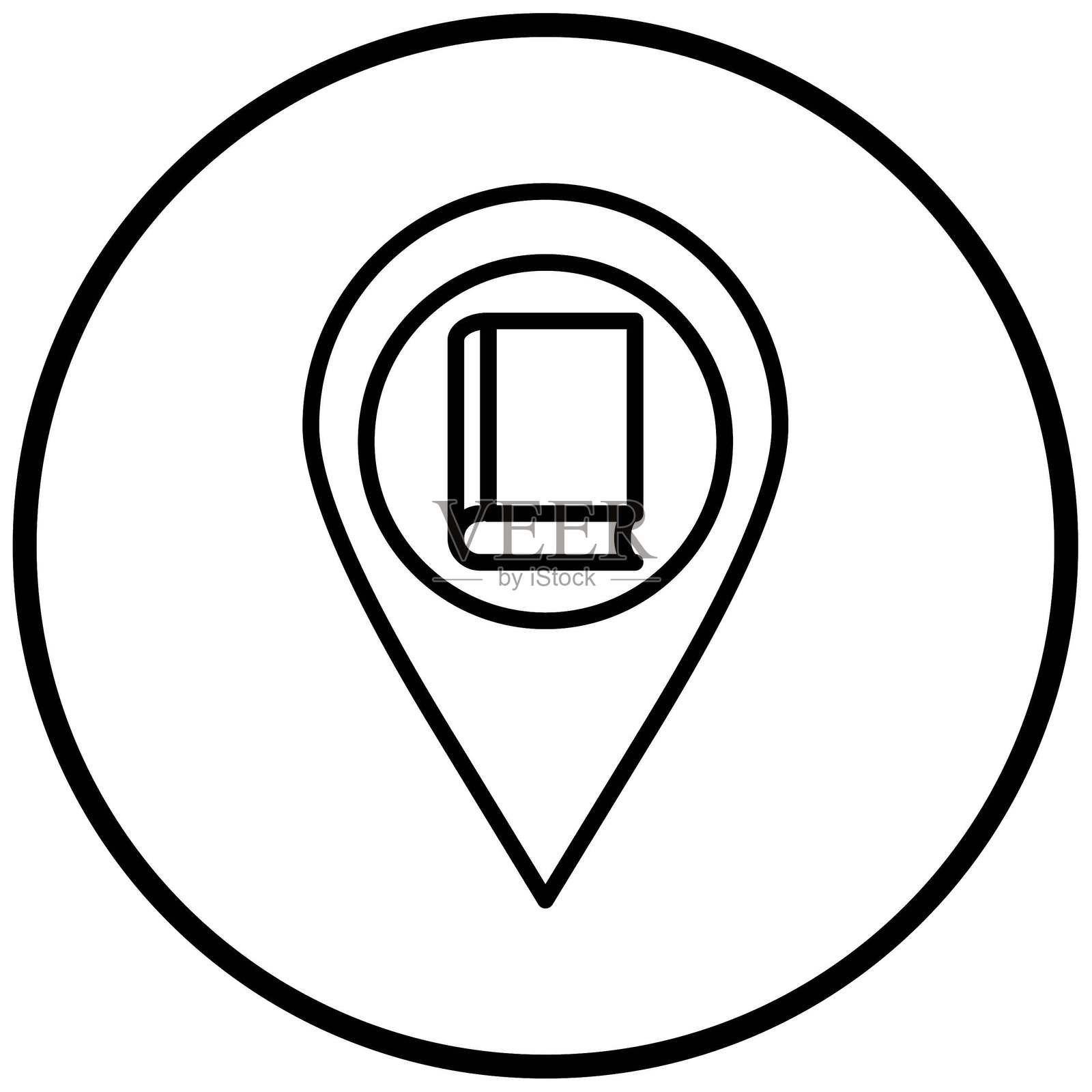 矢量设计库位置图标样式插画图片素材