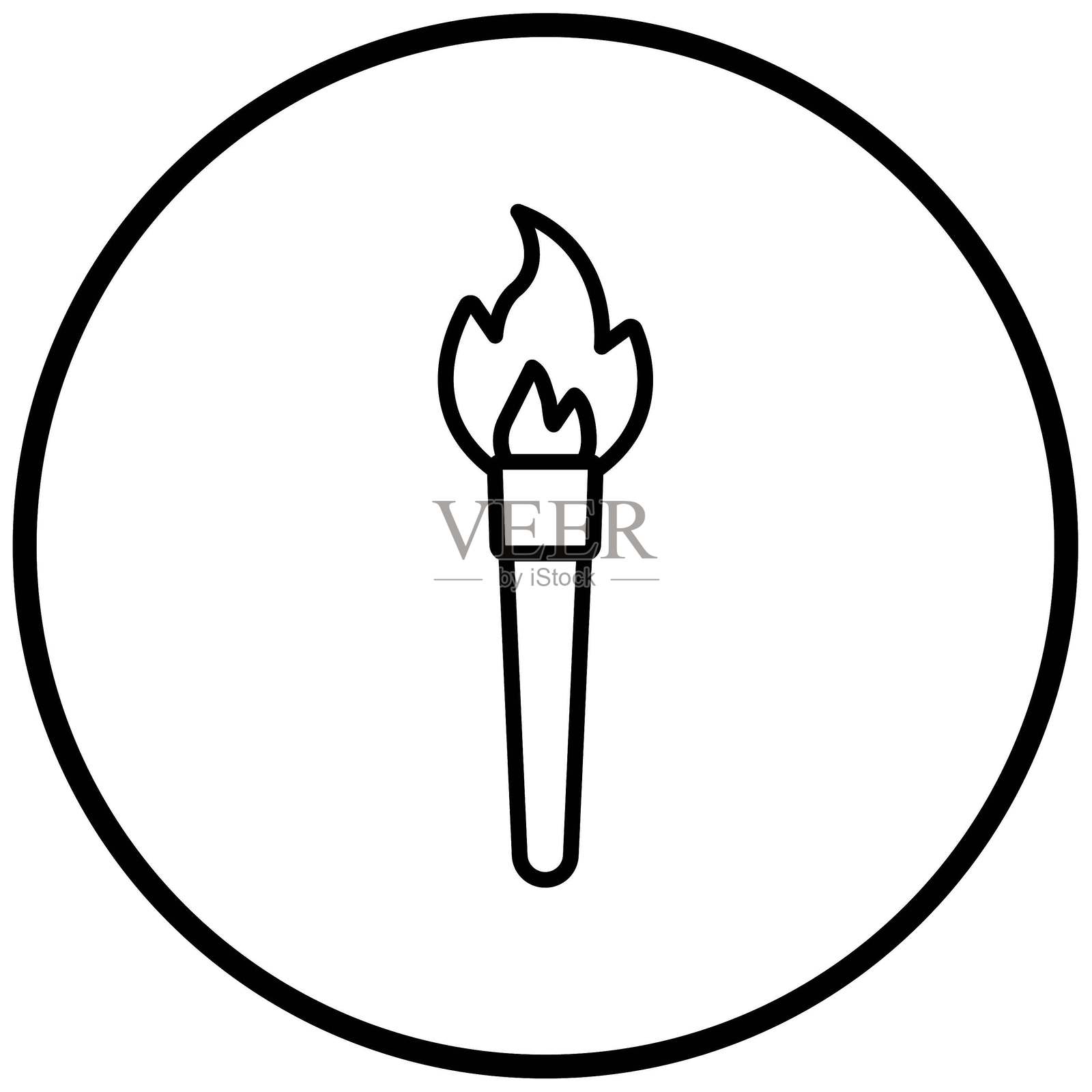 矢量海盗火炬图标设计插画图片素材