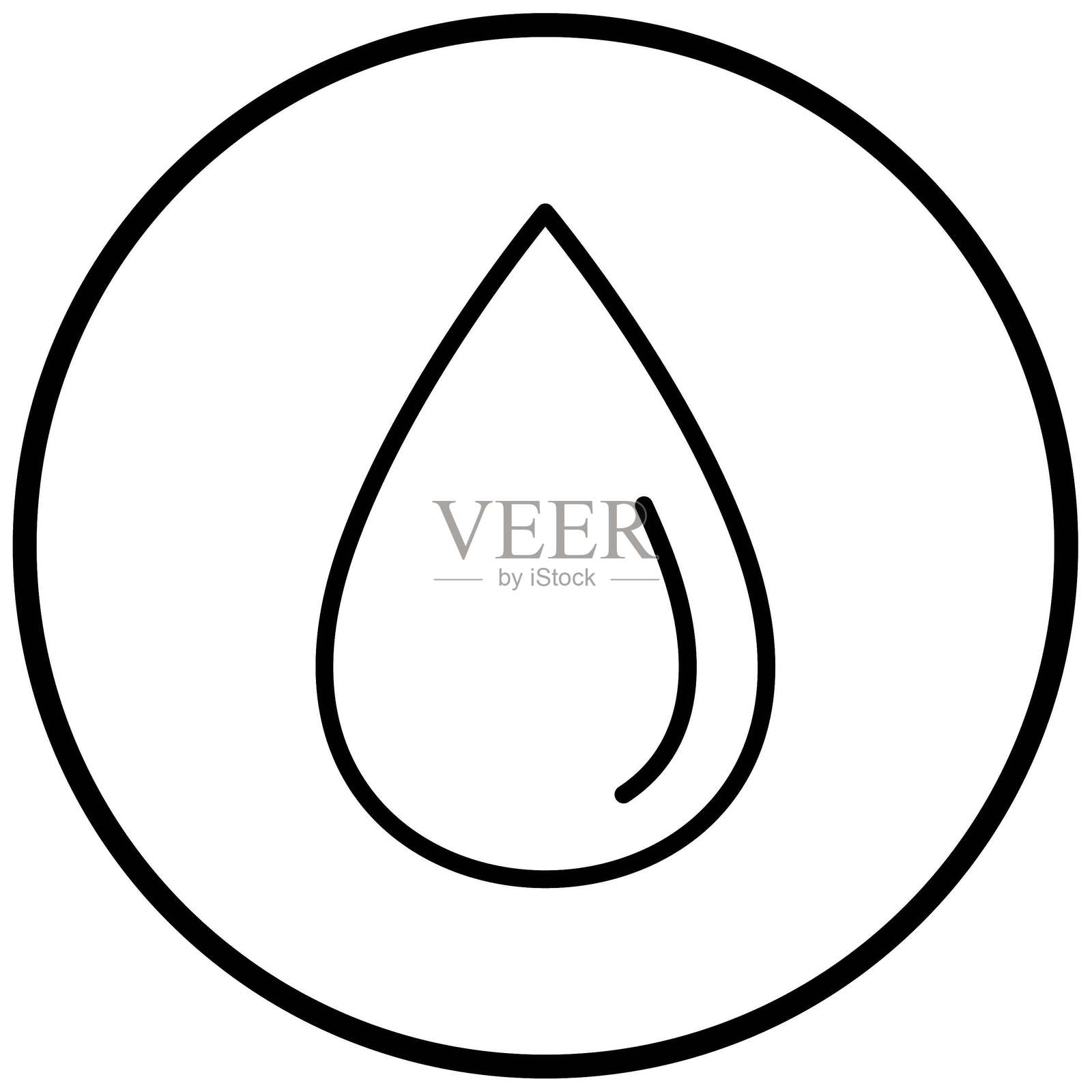 矢量水滴图标设计插画图片素材