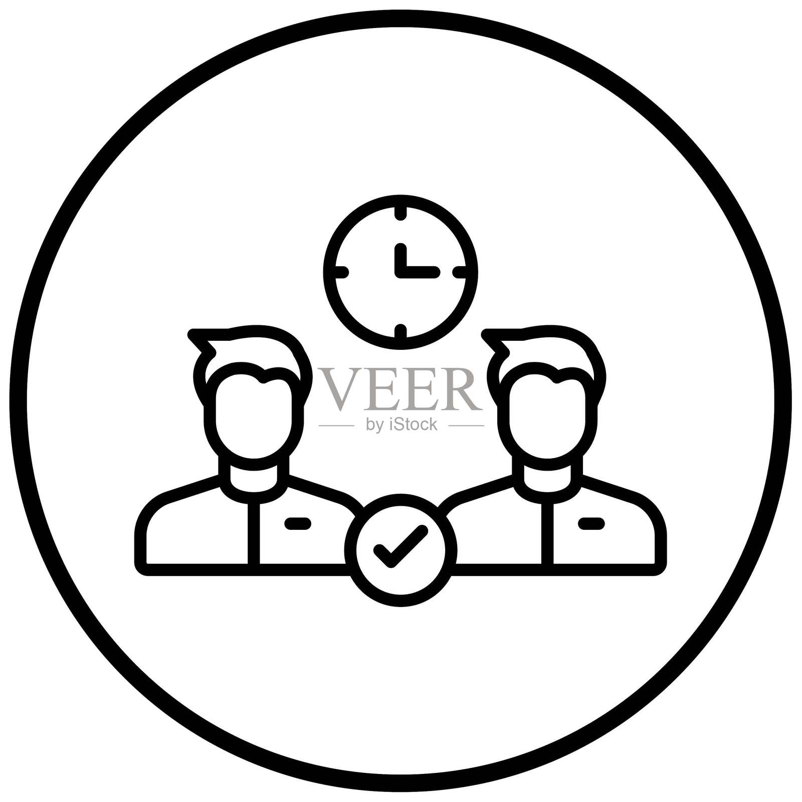 矢量设计，快速填充职位图标风格插画图片素材