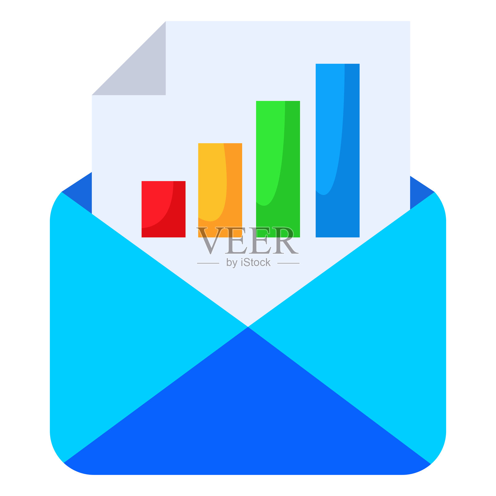 电子邮件图标设计。商务电子邮件图标插画图片素材