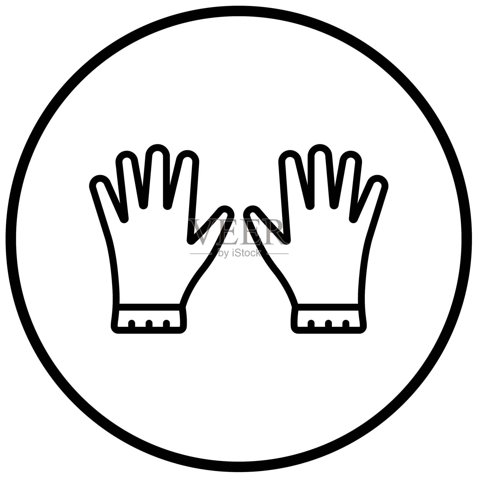 矢量设计手套图标风格插画图片素材