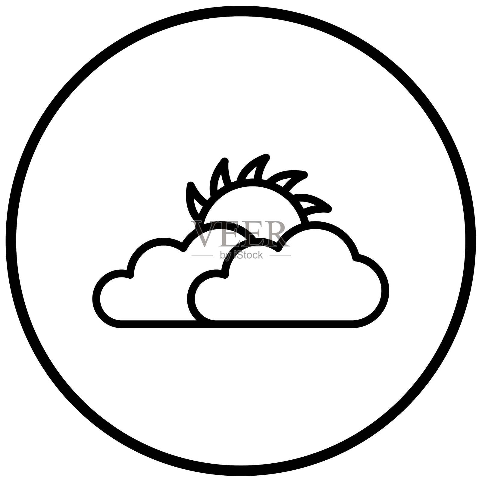 矢量云朵图标风格插画图片素材