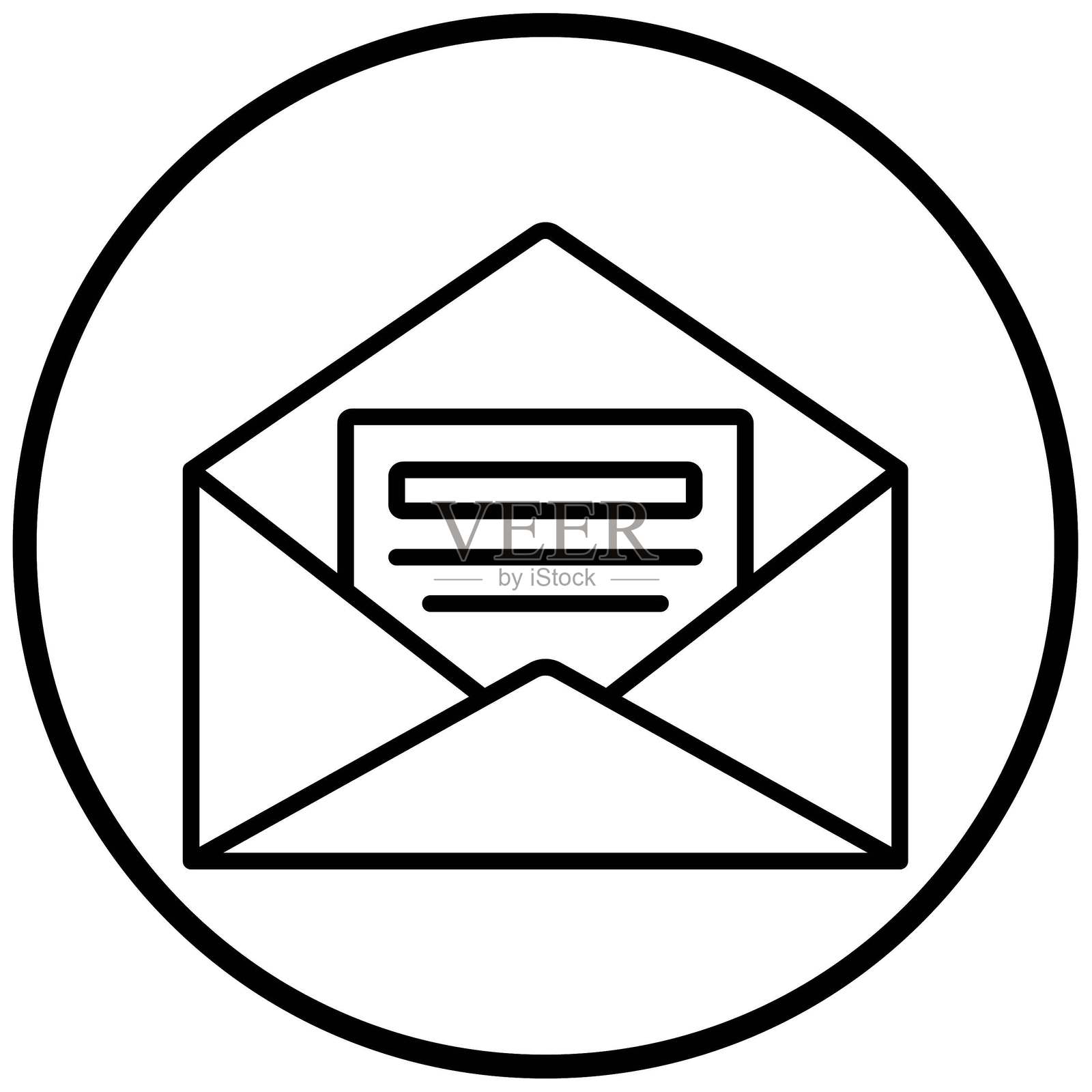 矢量设计信封图标风格插画图片素材