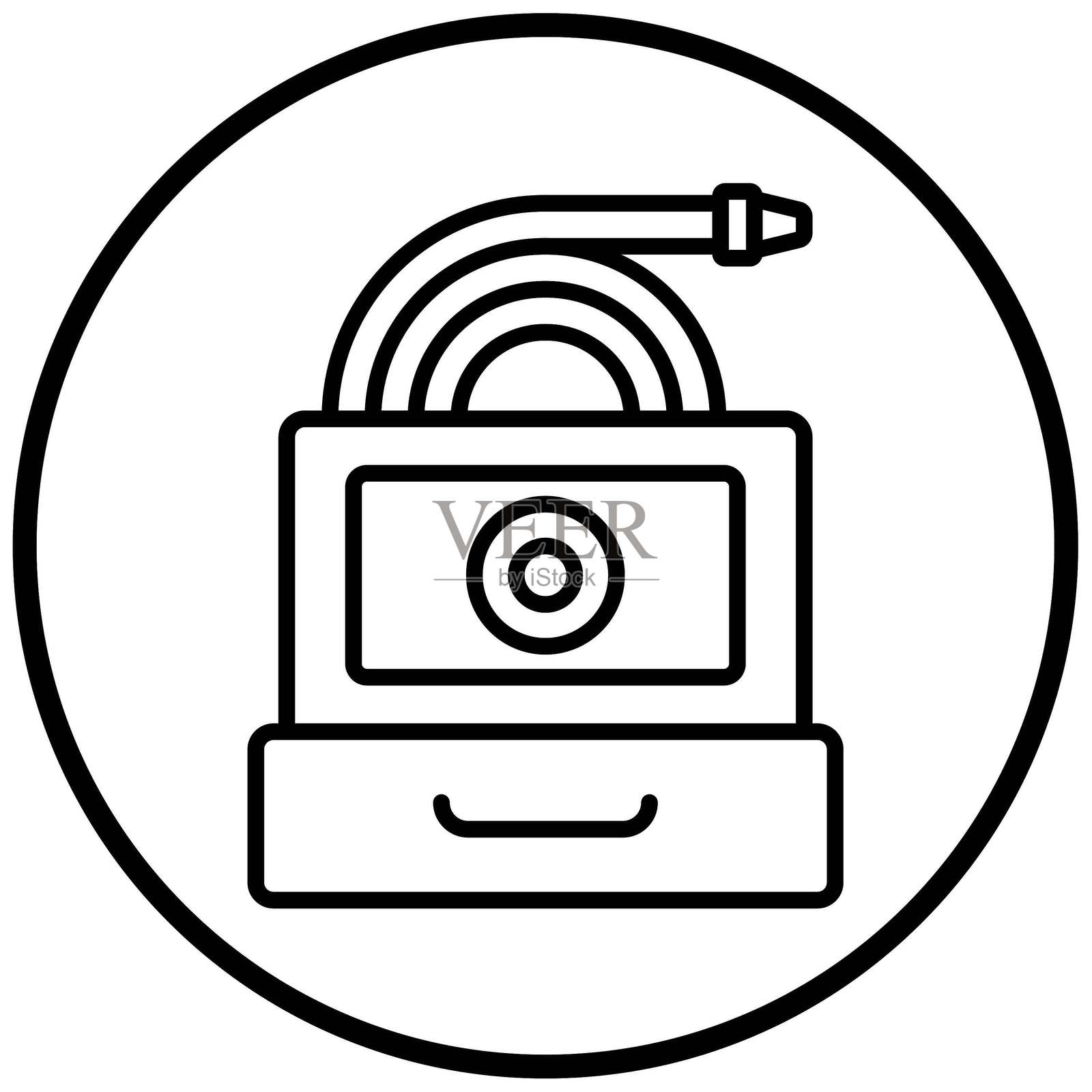 矢量管道检查图标设计风格插画图片素材