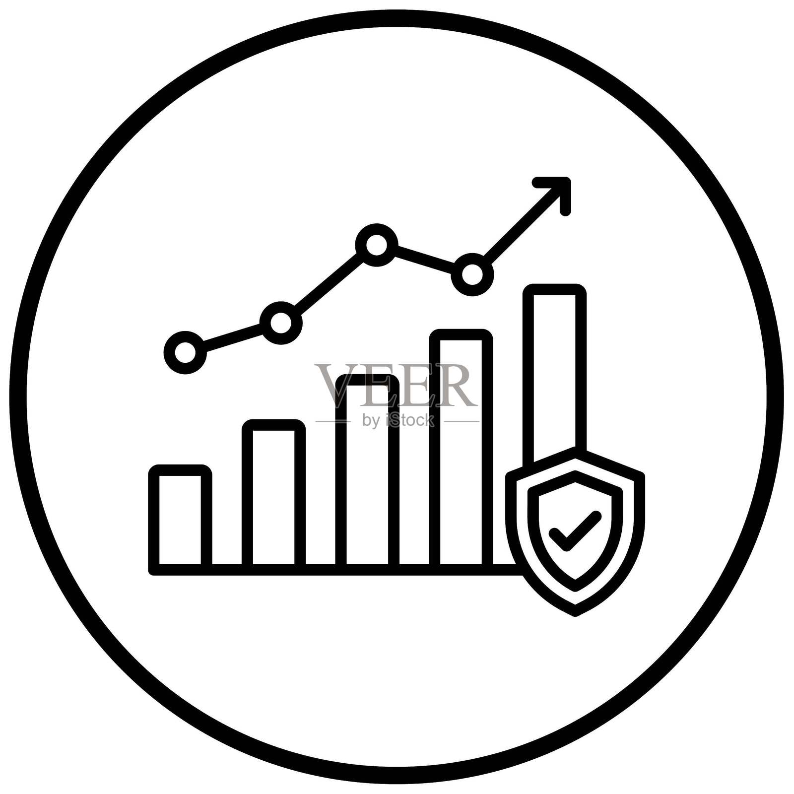 矢量设计安全统计图标风格插画图片素材