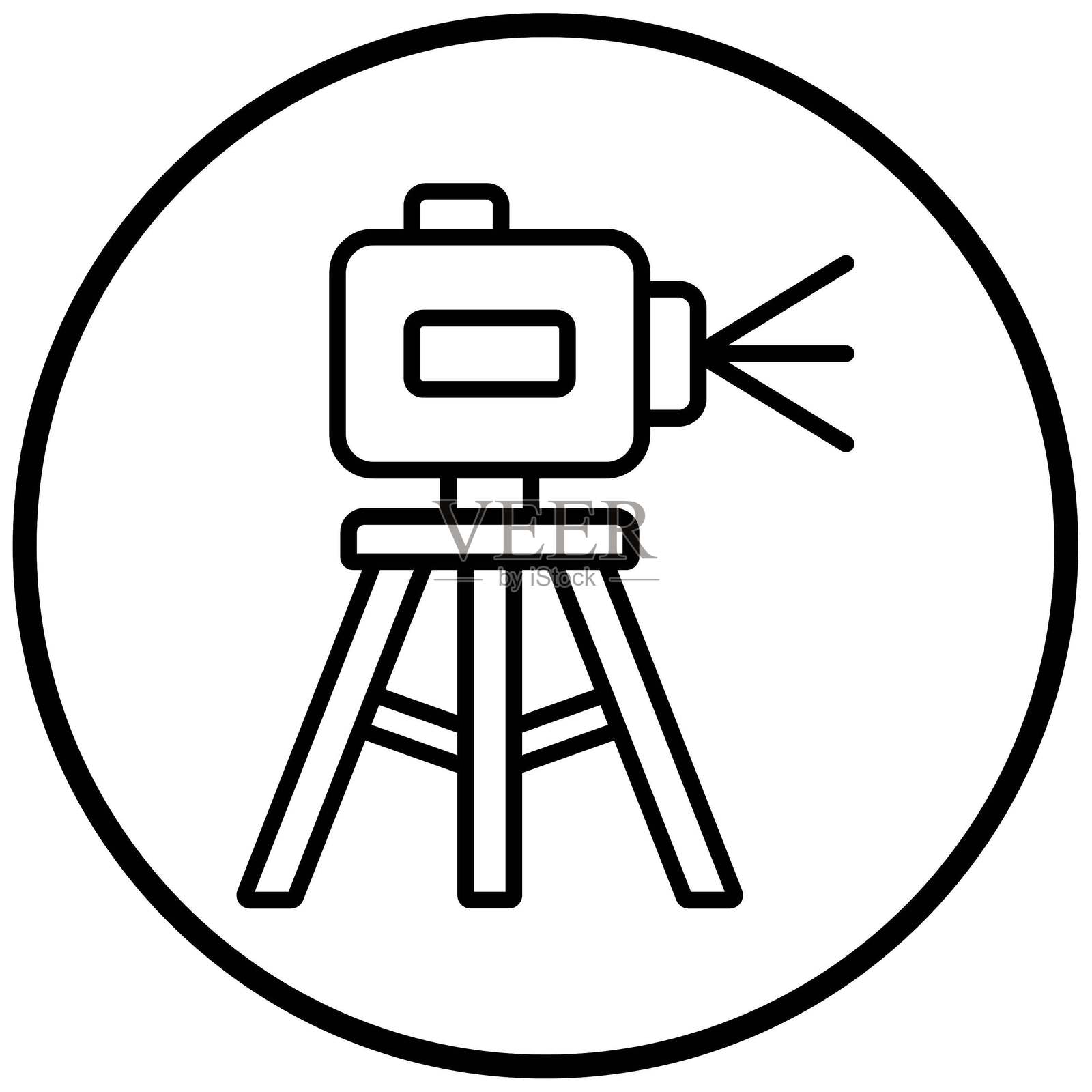 矢量激光测距仪图标样式插画图片素材