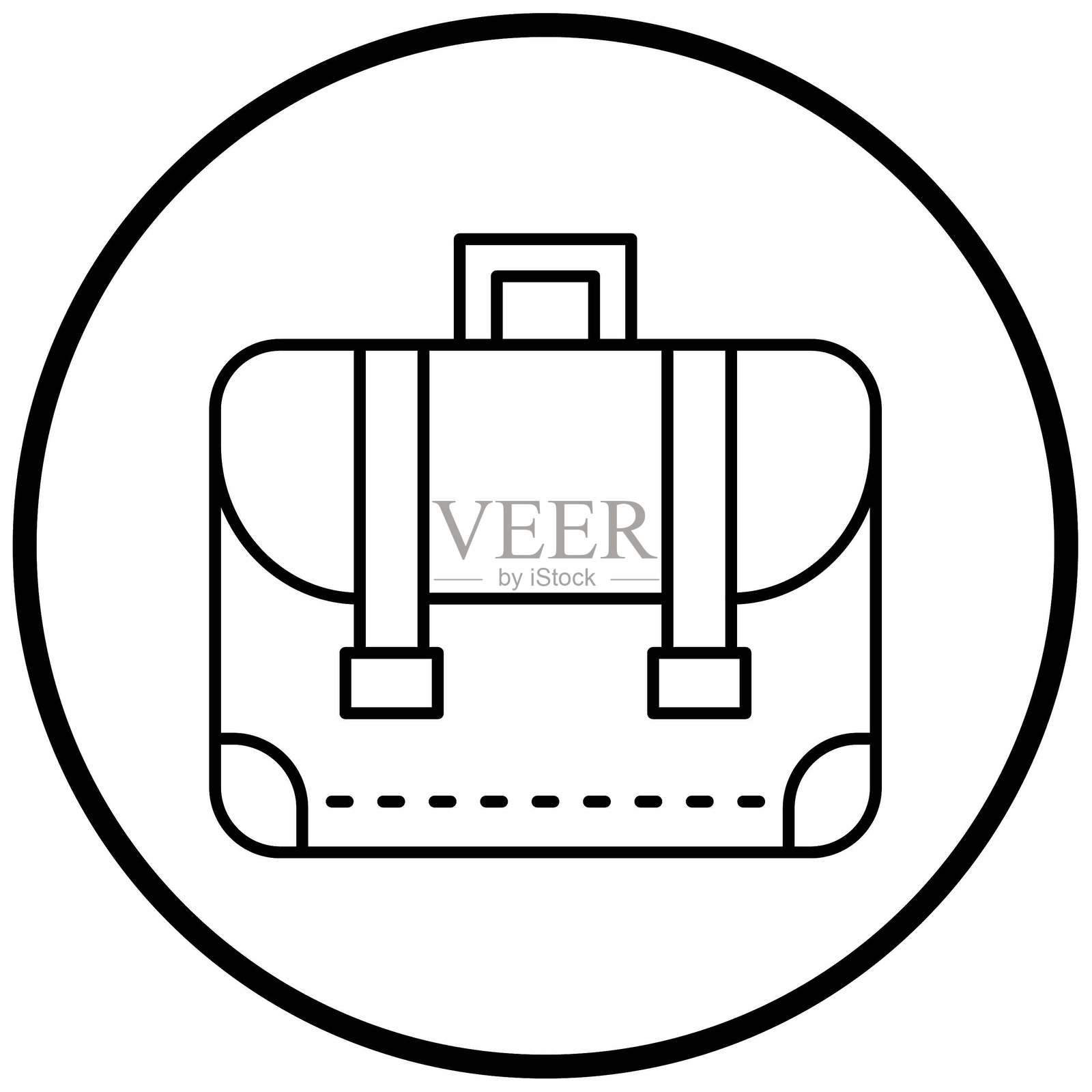 矢量公文包图标风格插画图片素材