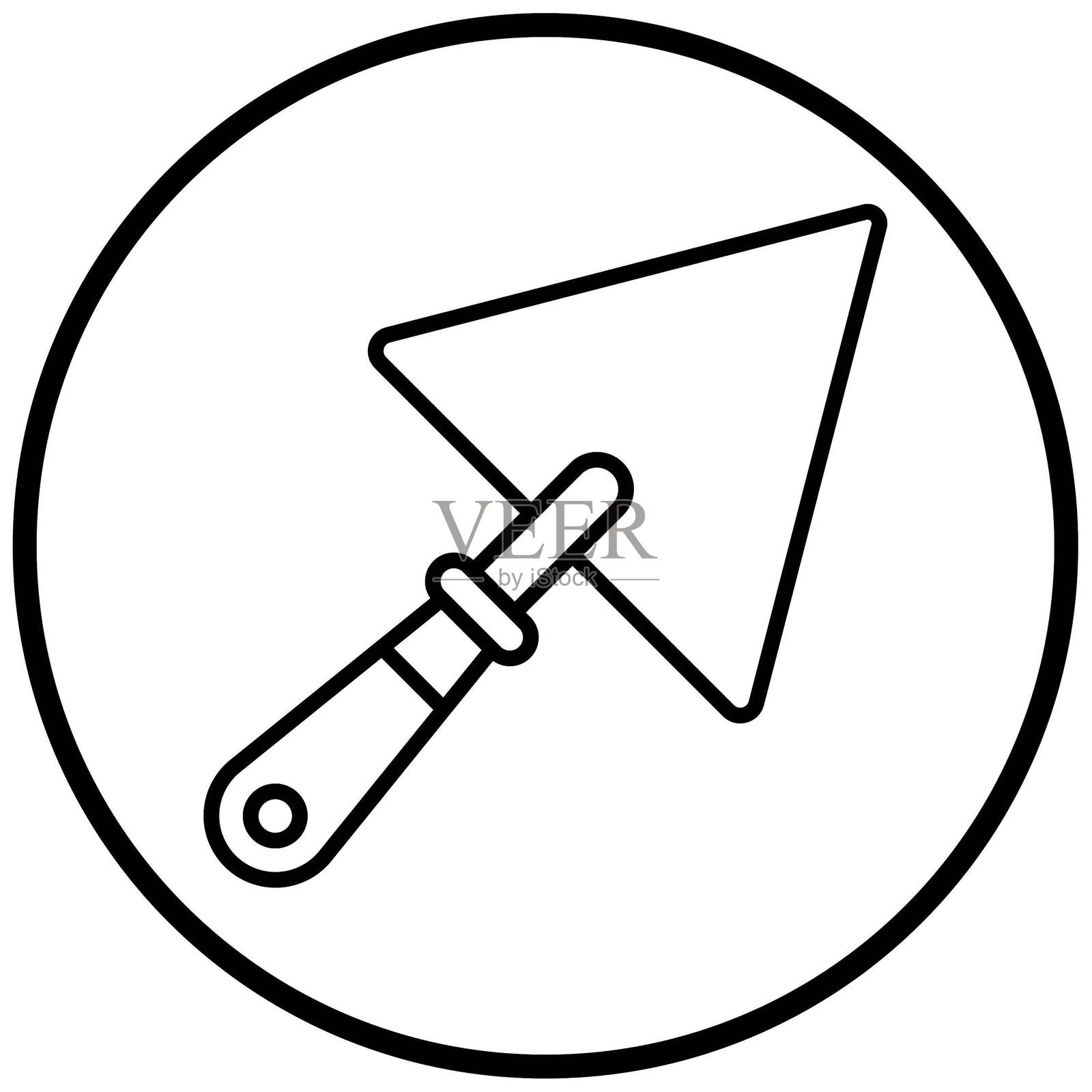 矢量抹子图标风格插画图片素材