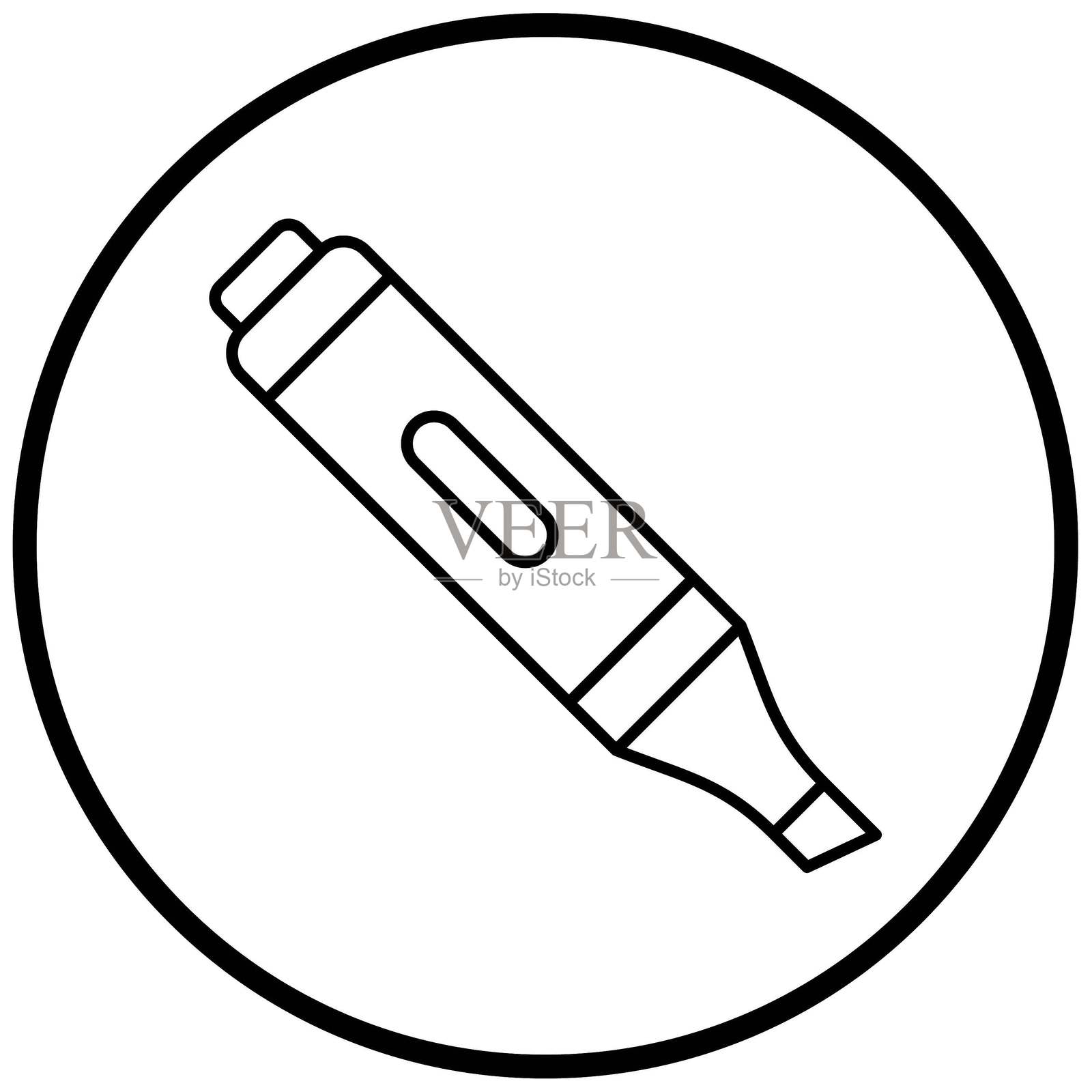 矢量设计荧光笔图标风格插画图片素材