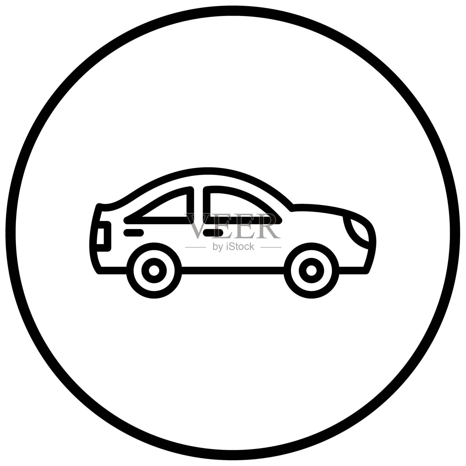 矢量汽车图标设计风格插画图片素材