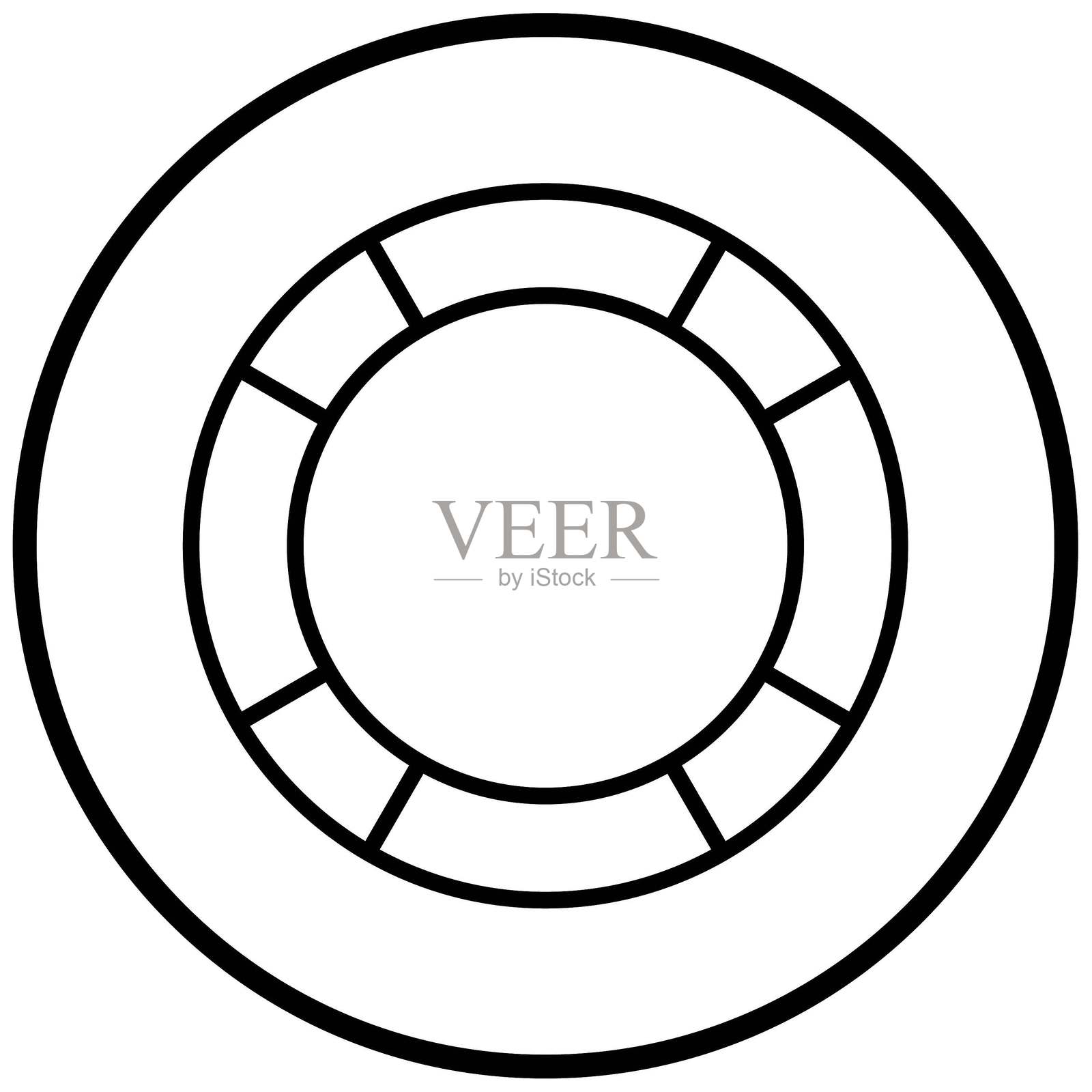 矢量救生圈图标设计风格插画图片素材