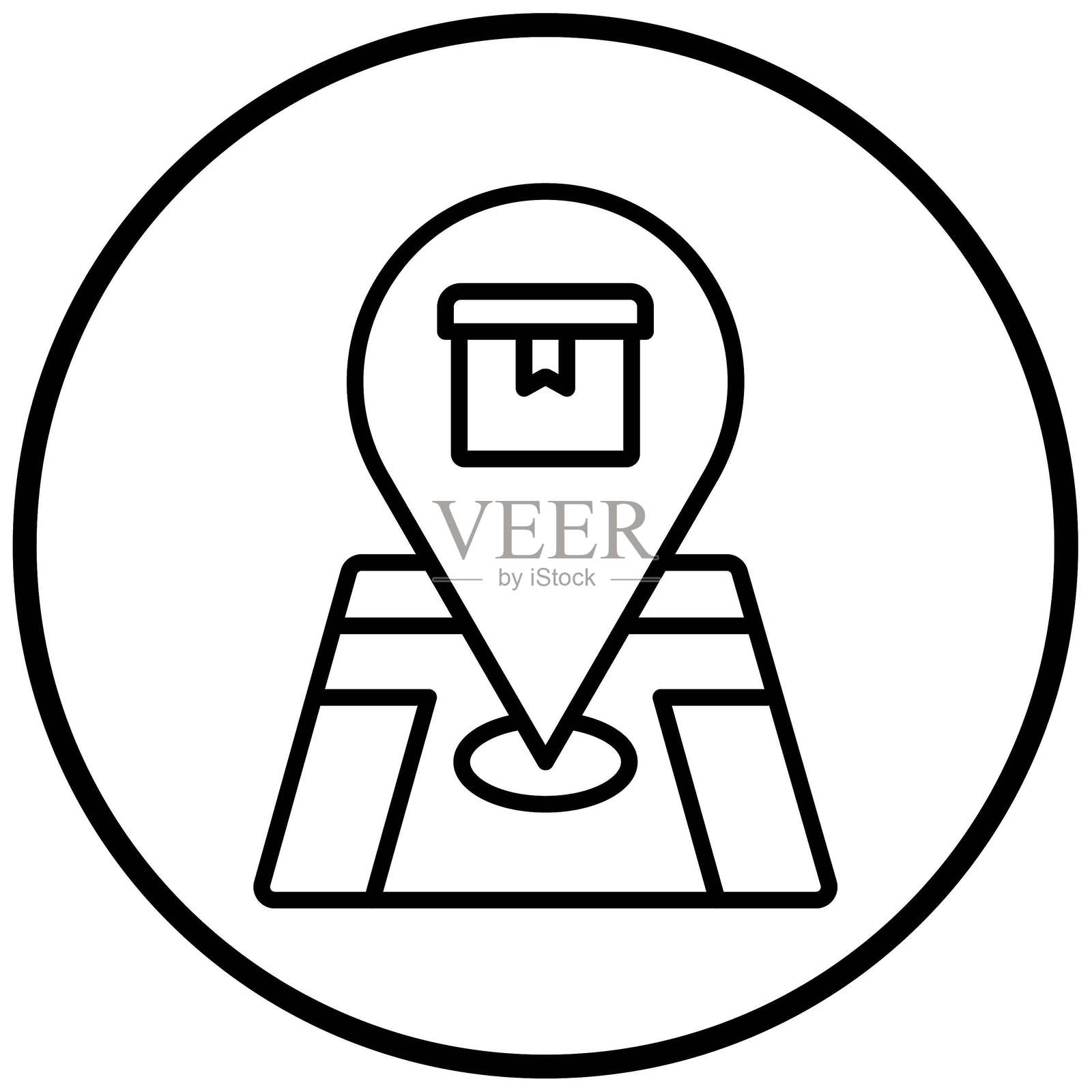 矢量设计目的地图标风格插画图片素材