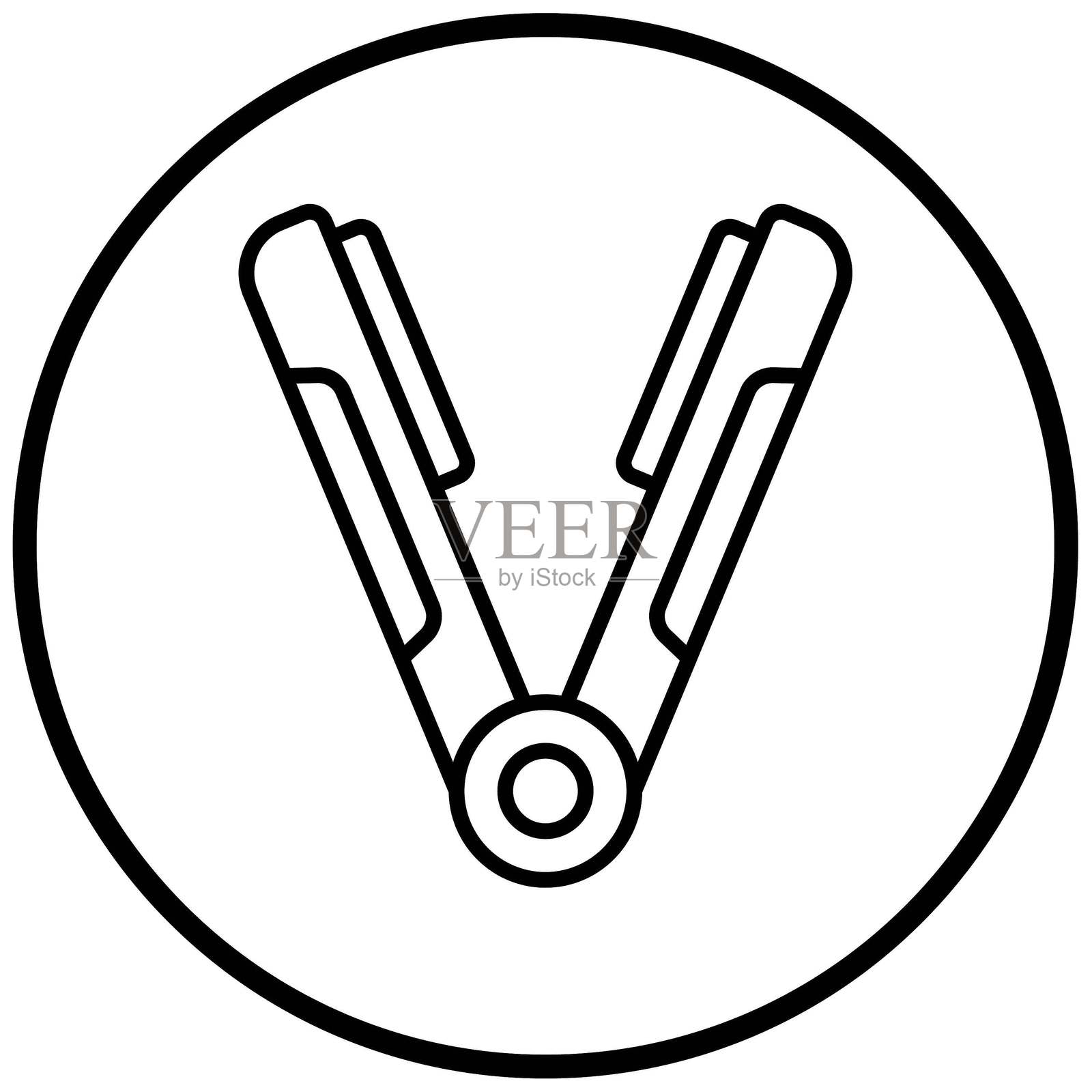 矢量设计卷发棒图标风格插画图片素材