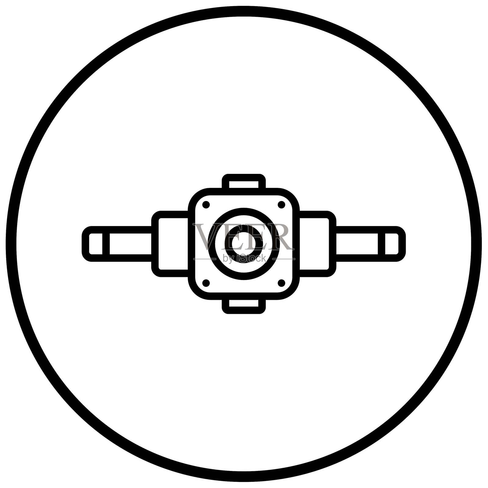 矢量设计车头灯图标风格插画图片素材
