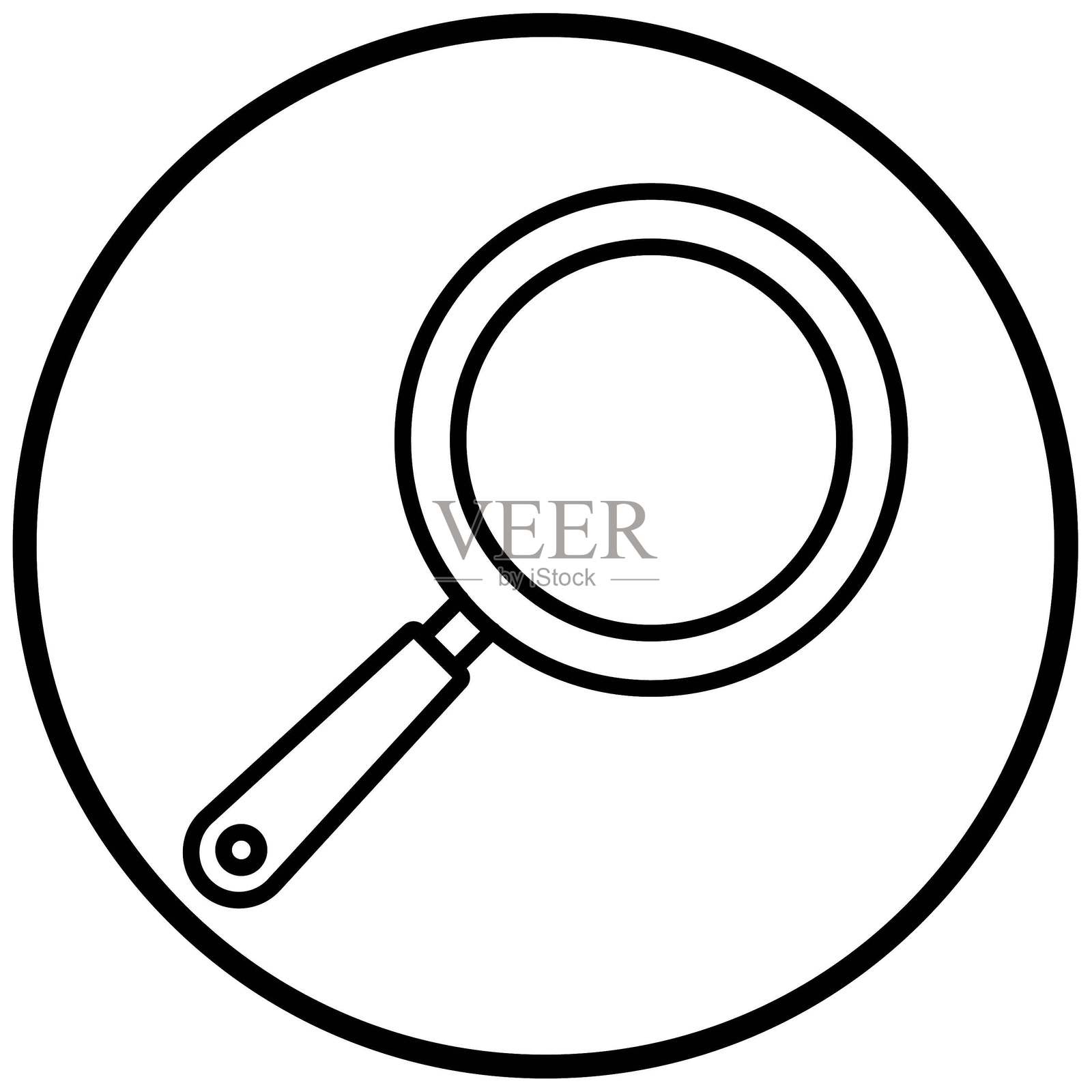 矢量煎锅图标设计风格插画图片素材