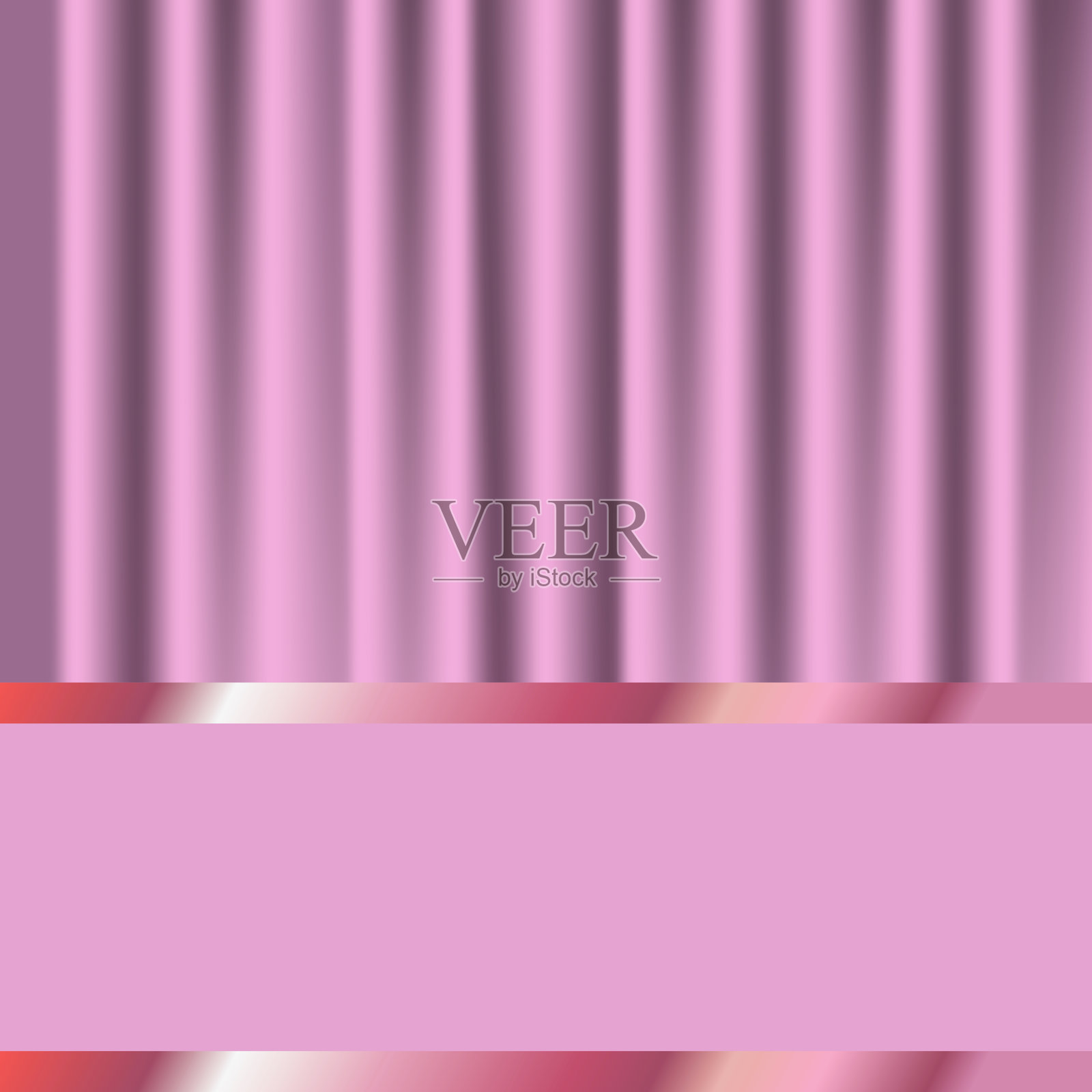 粉色戏剧帷幕舞台背景，带有复制空间插画图片素材