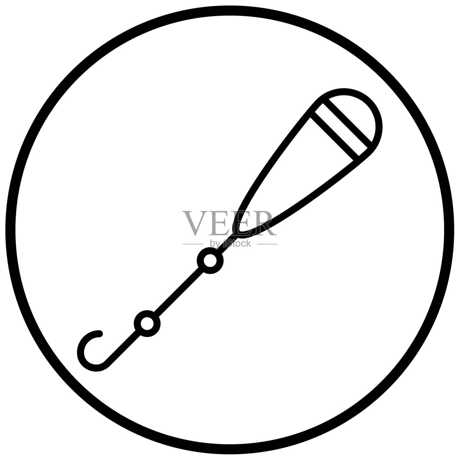 矢量设计钓具图标风格插画图片素材