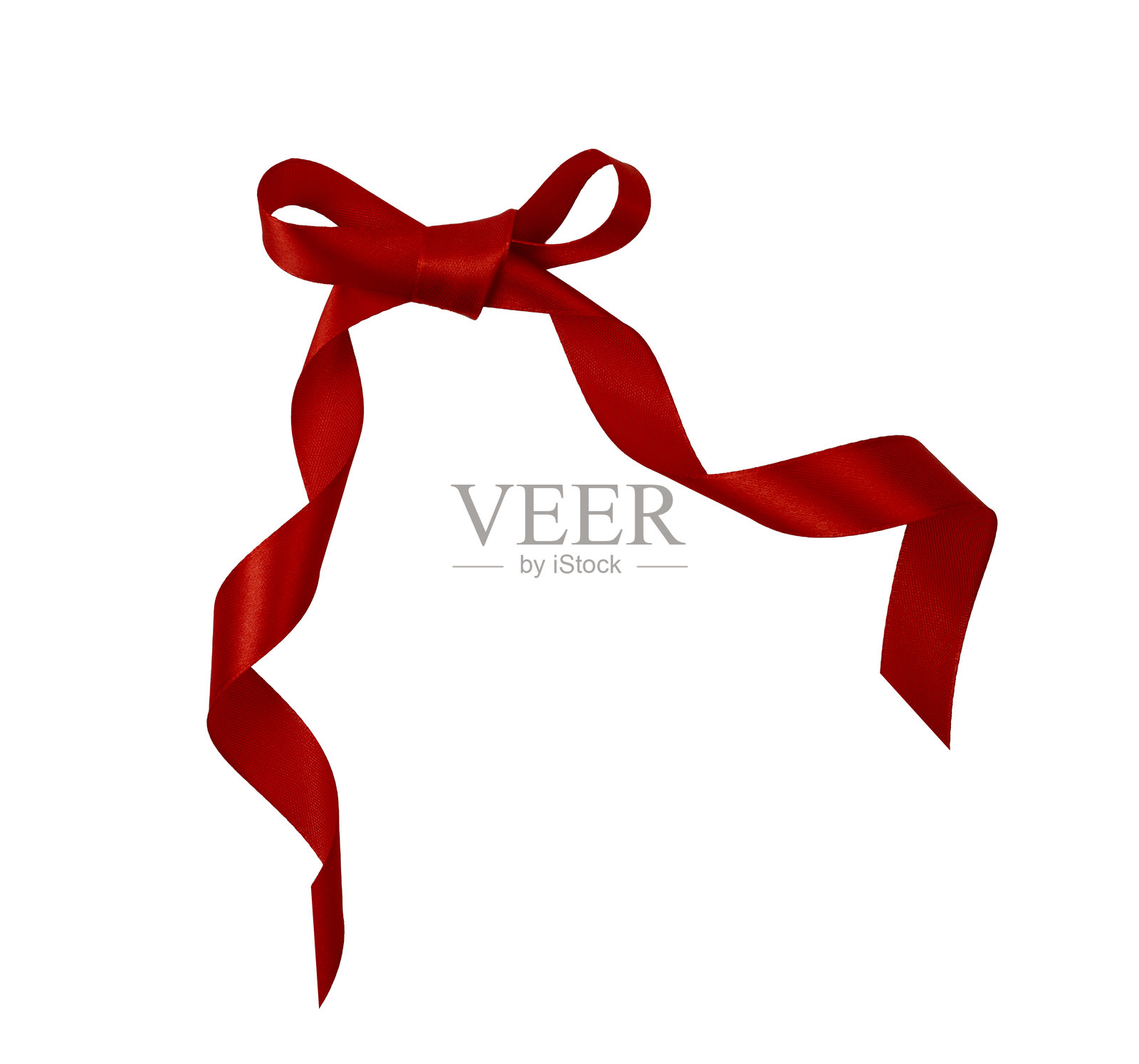 红色礼品丝带蝴蝶结节日装饰照片摄影图片