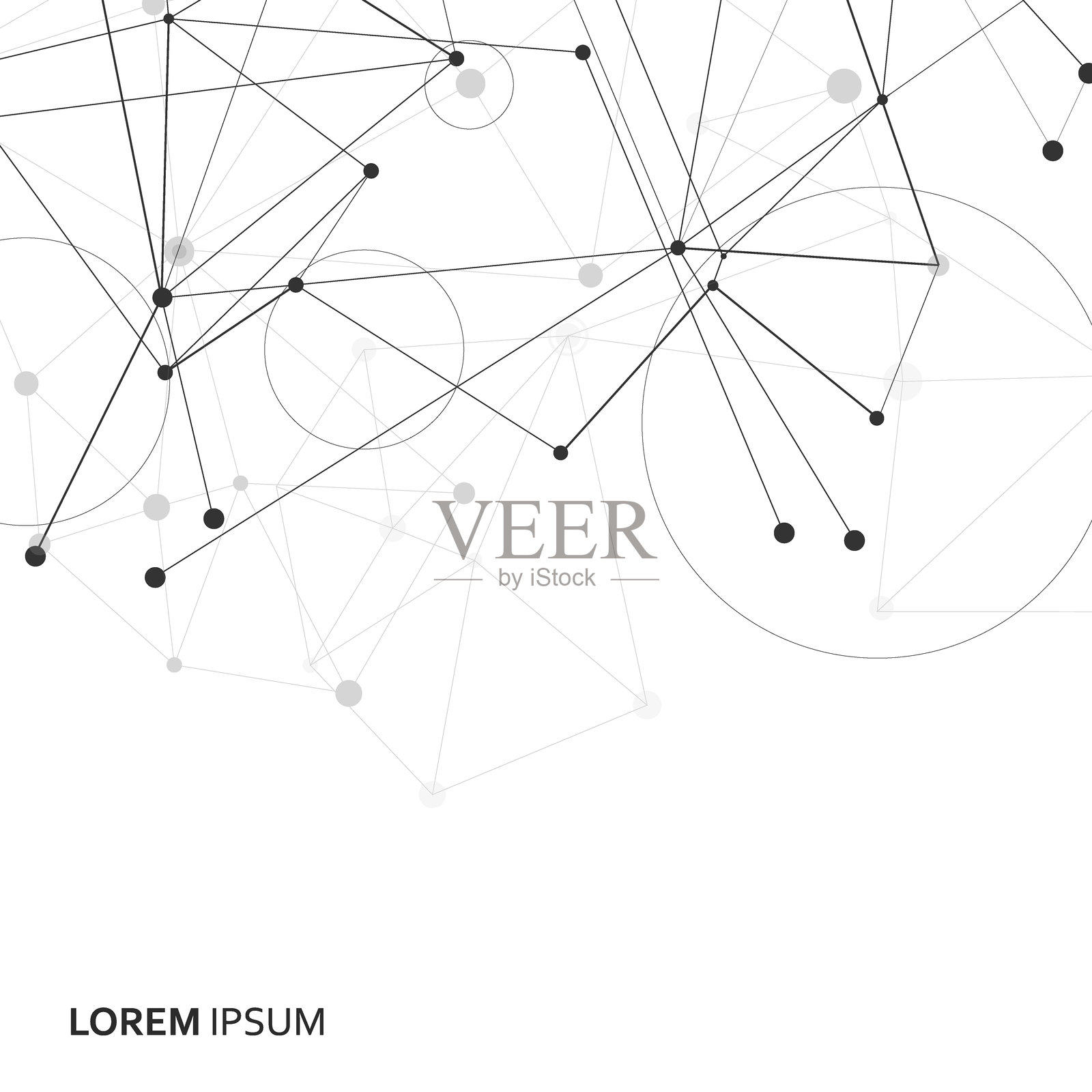 点线连接的抽象背景，矢量插画插画图片素材