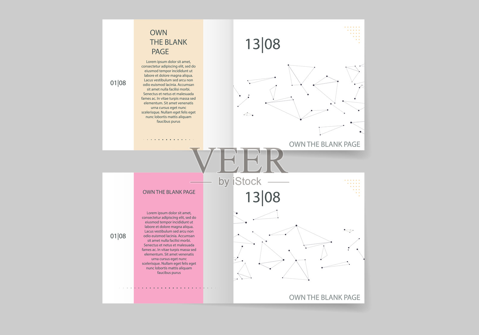 抽象的多边形连接插画图片素材