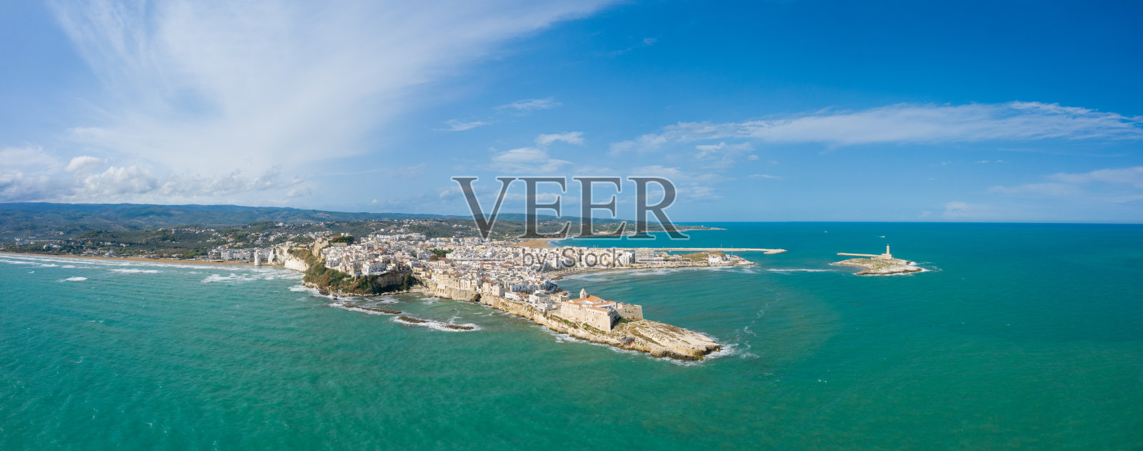 韦耶斯特半岛的全景航拍图照片摄影图片